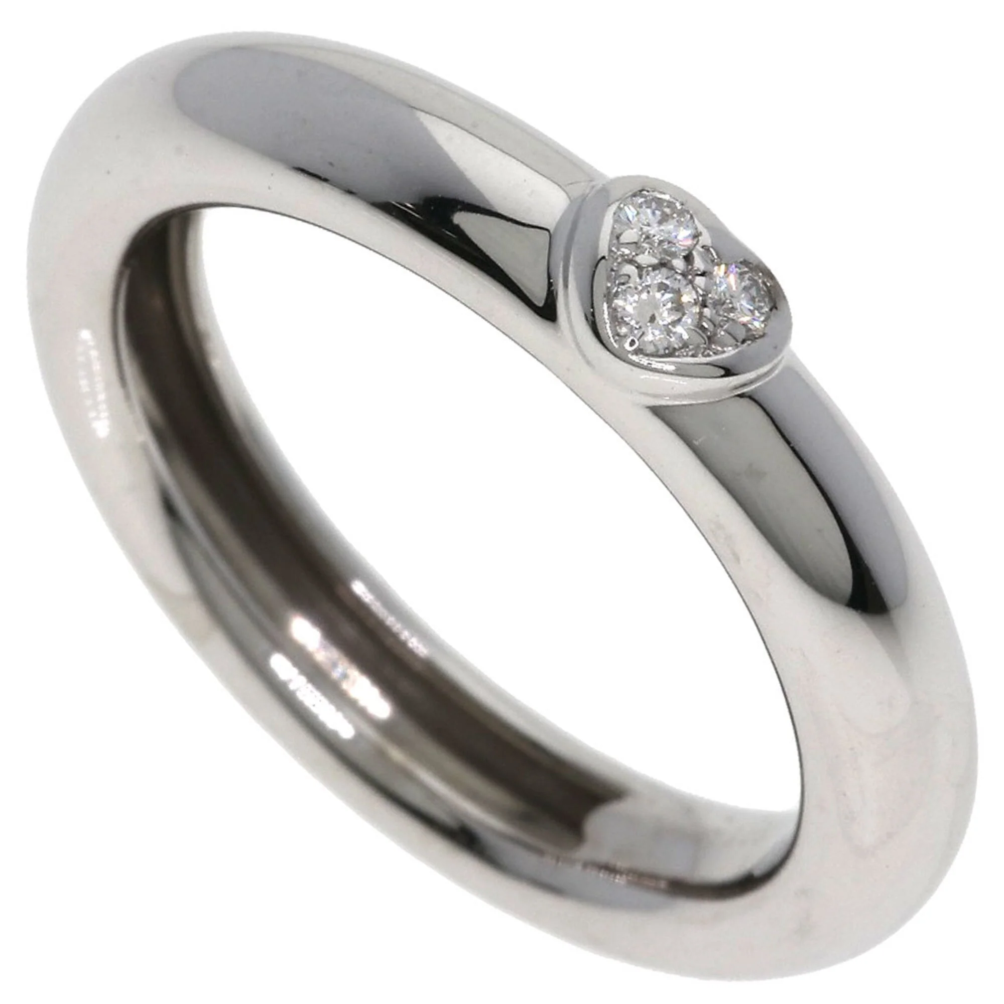 Friendship Ring 18K White Gold with Diamond