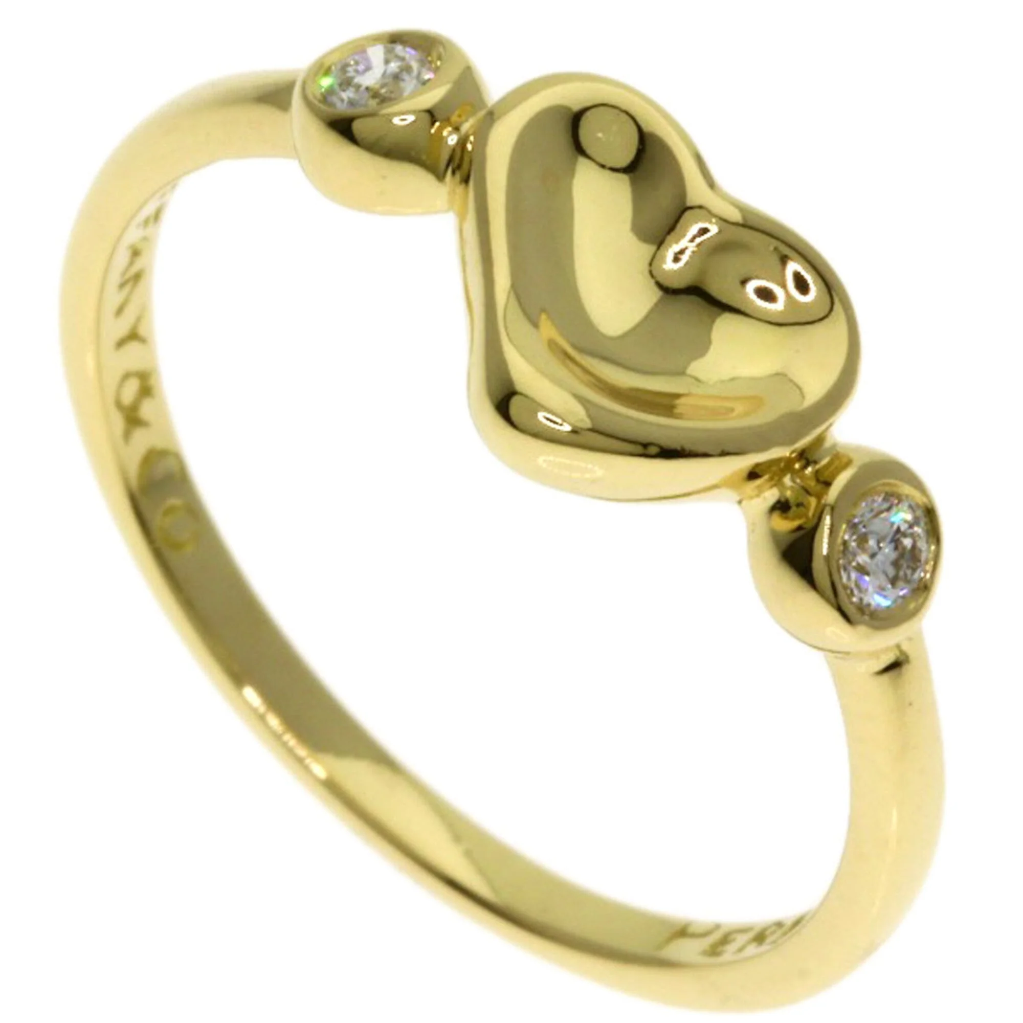 Full Heart Ring 18K Yellow Gold with Diamond