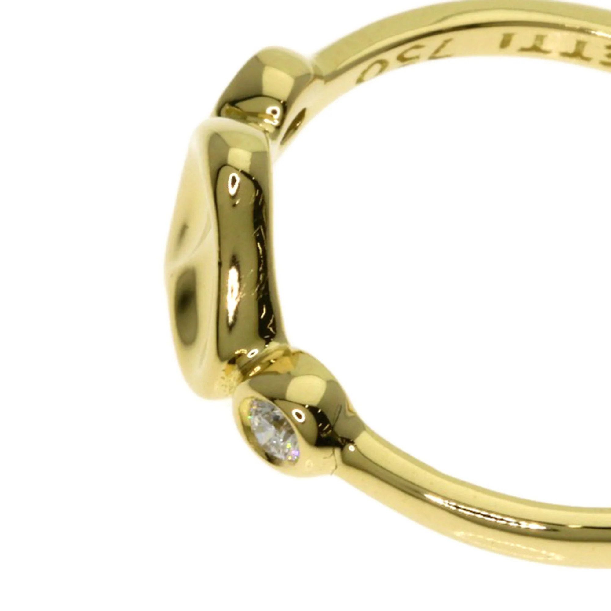 Full Heart Ring 18K Yellow Gold with Diamond - Image 8