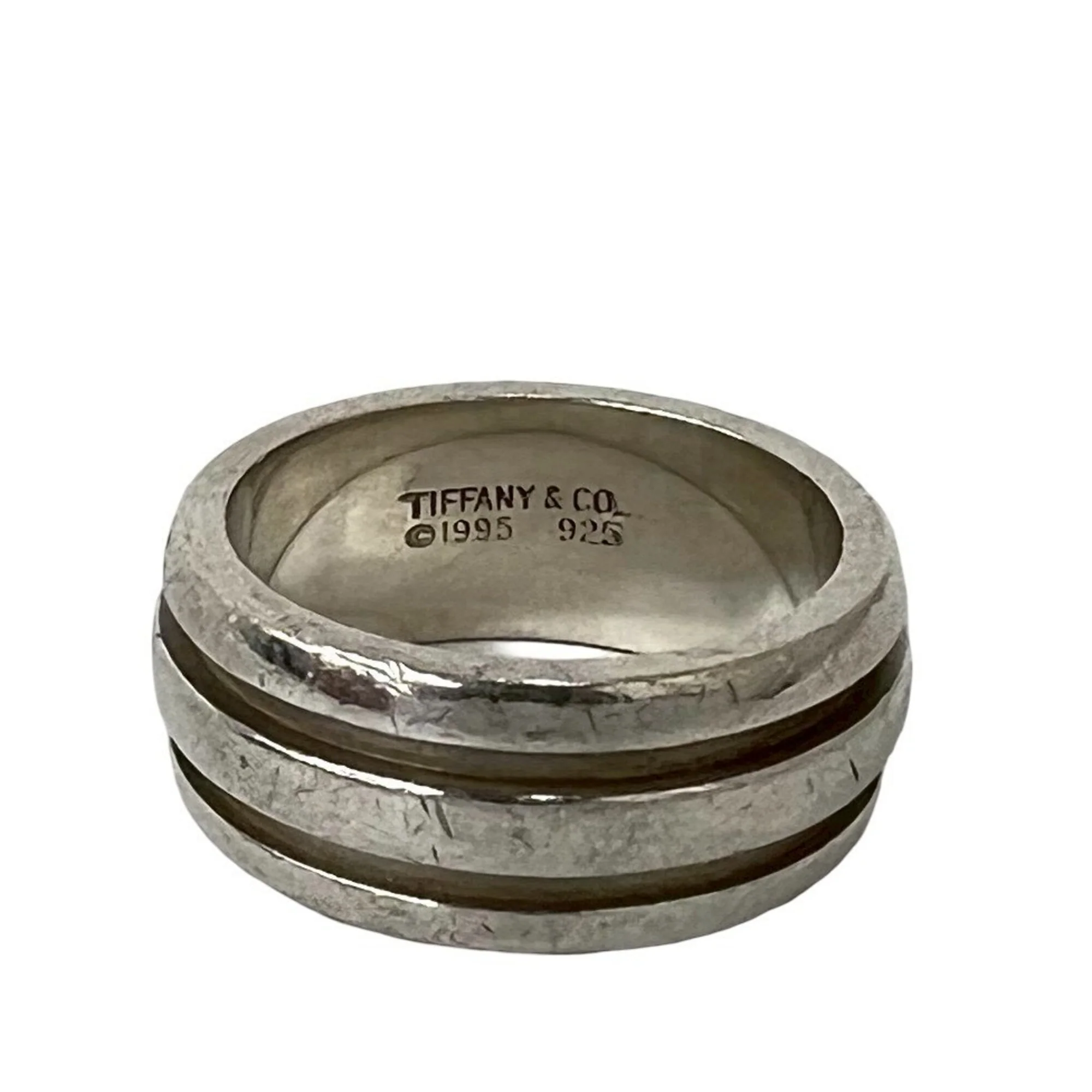 Grooved Double Line Ring Sterling Silver - Image 3
