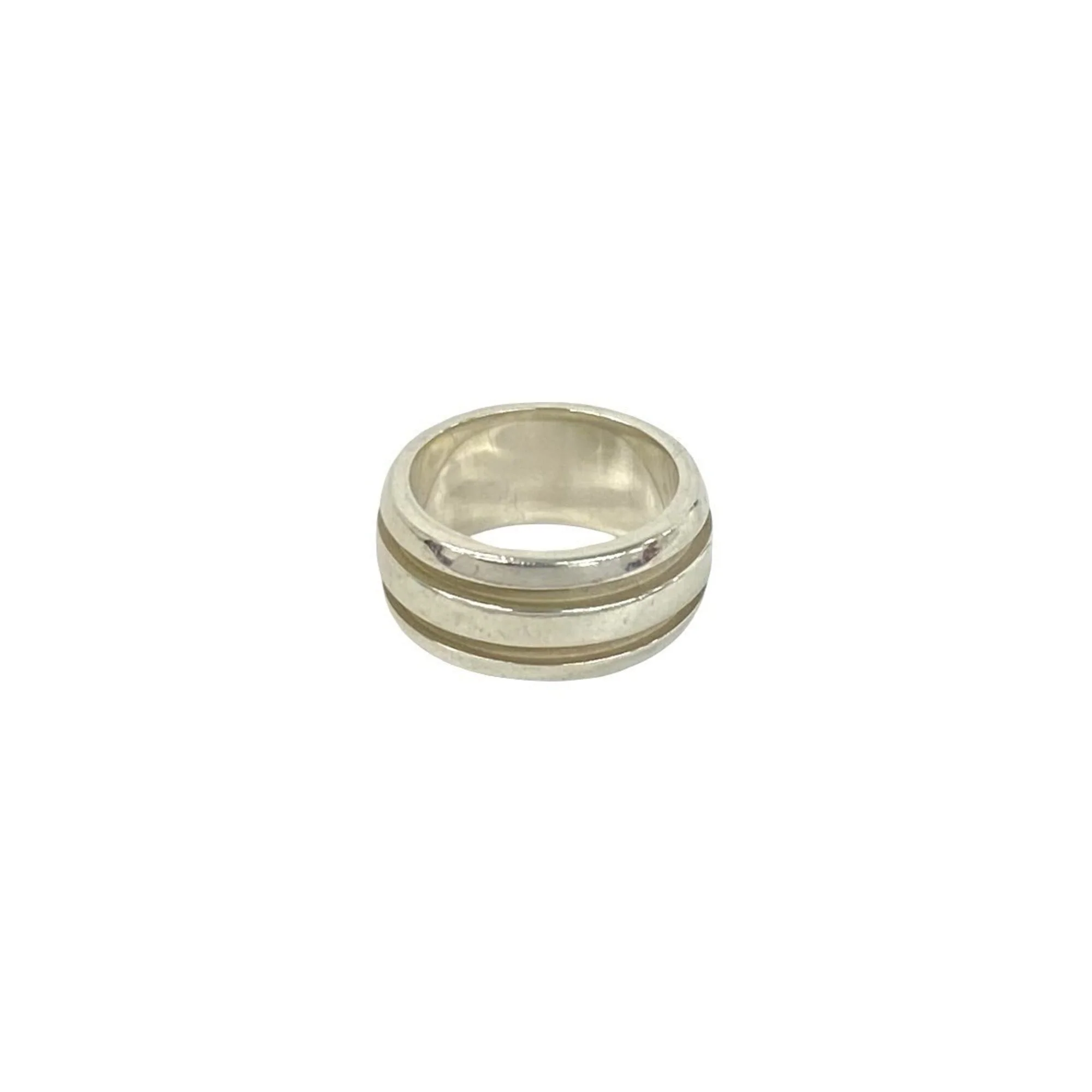 Grooved Double Line Ring Sterling Silver - Image 6