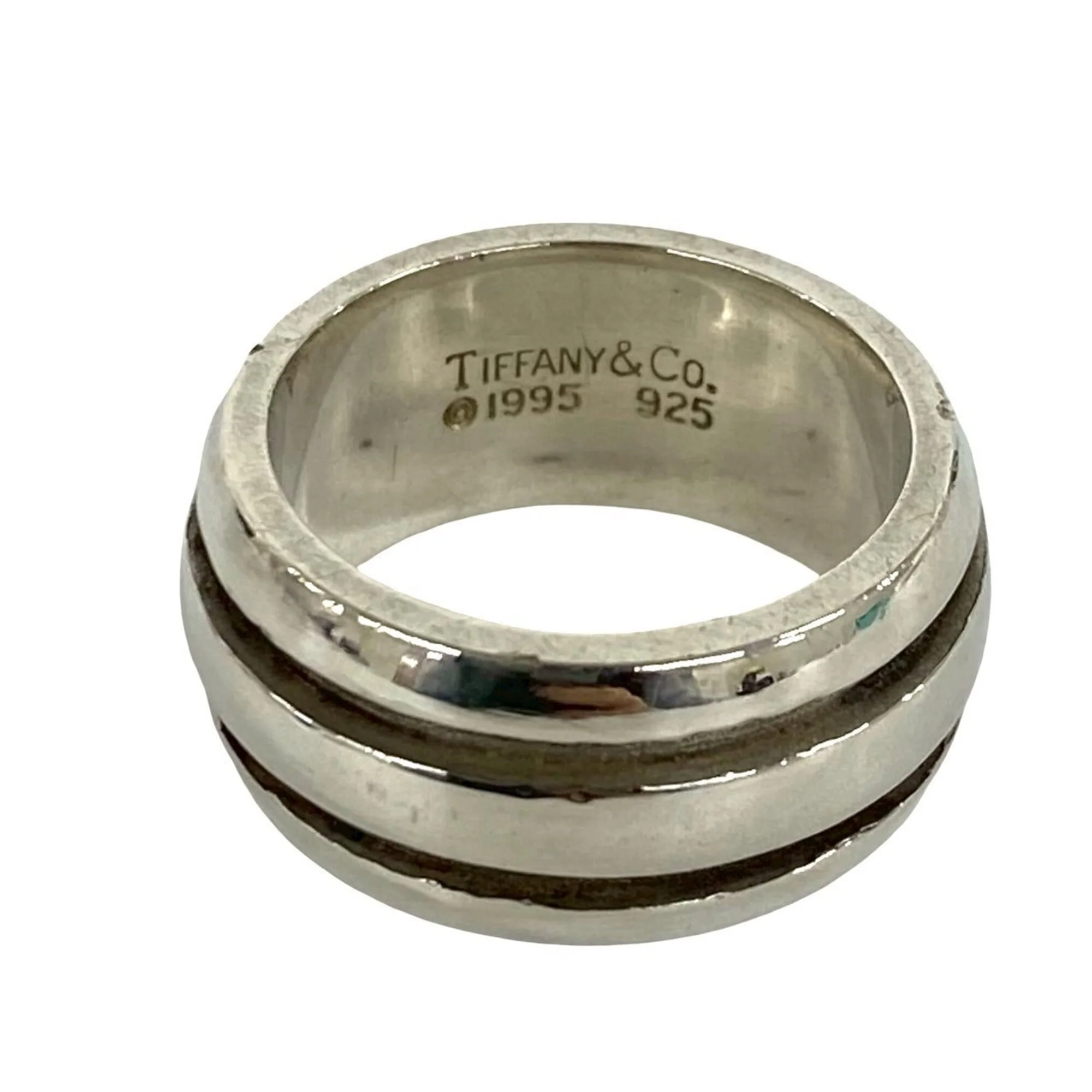 Grooved Double Line Ring Sterling Silver - Image 3