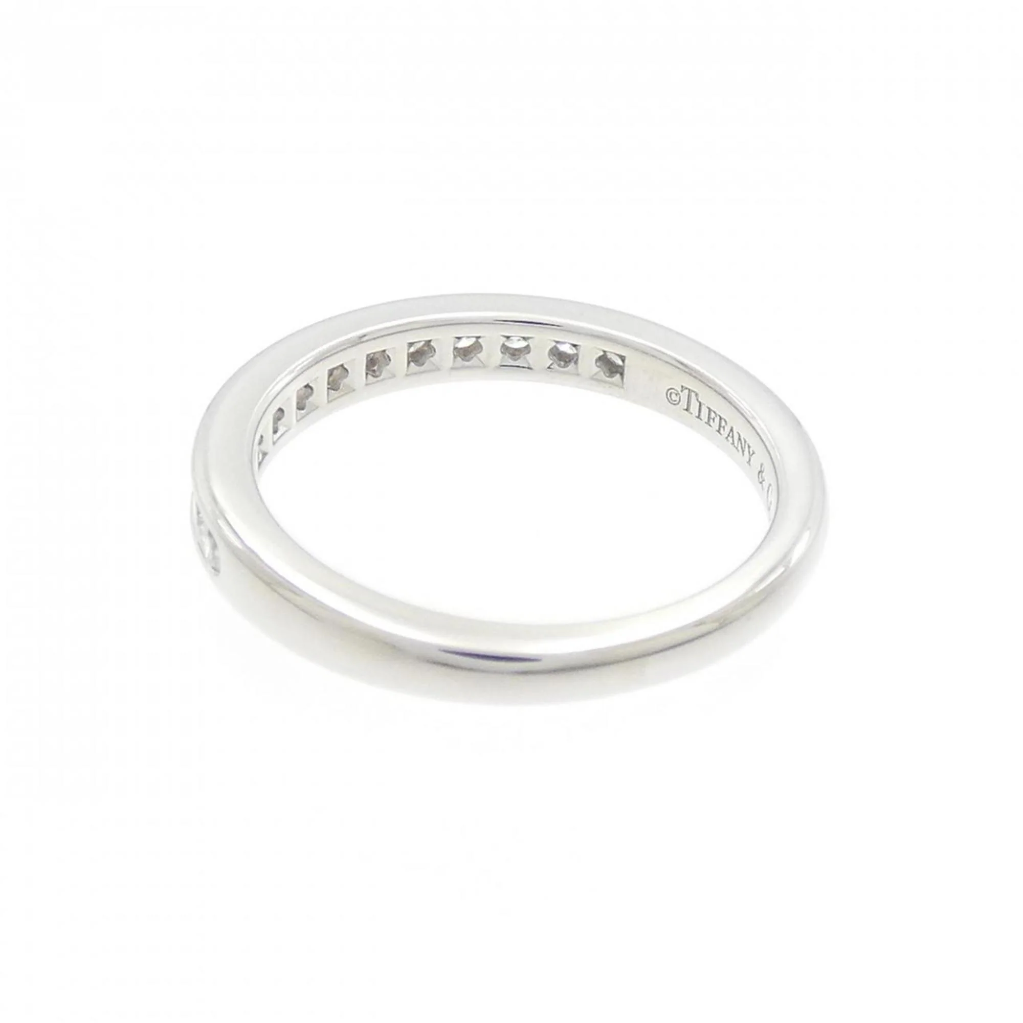 Half Circle Channel Setting Ring with Diamond - Image 3