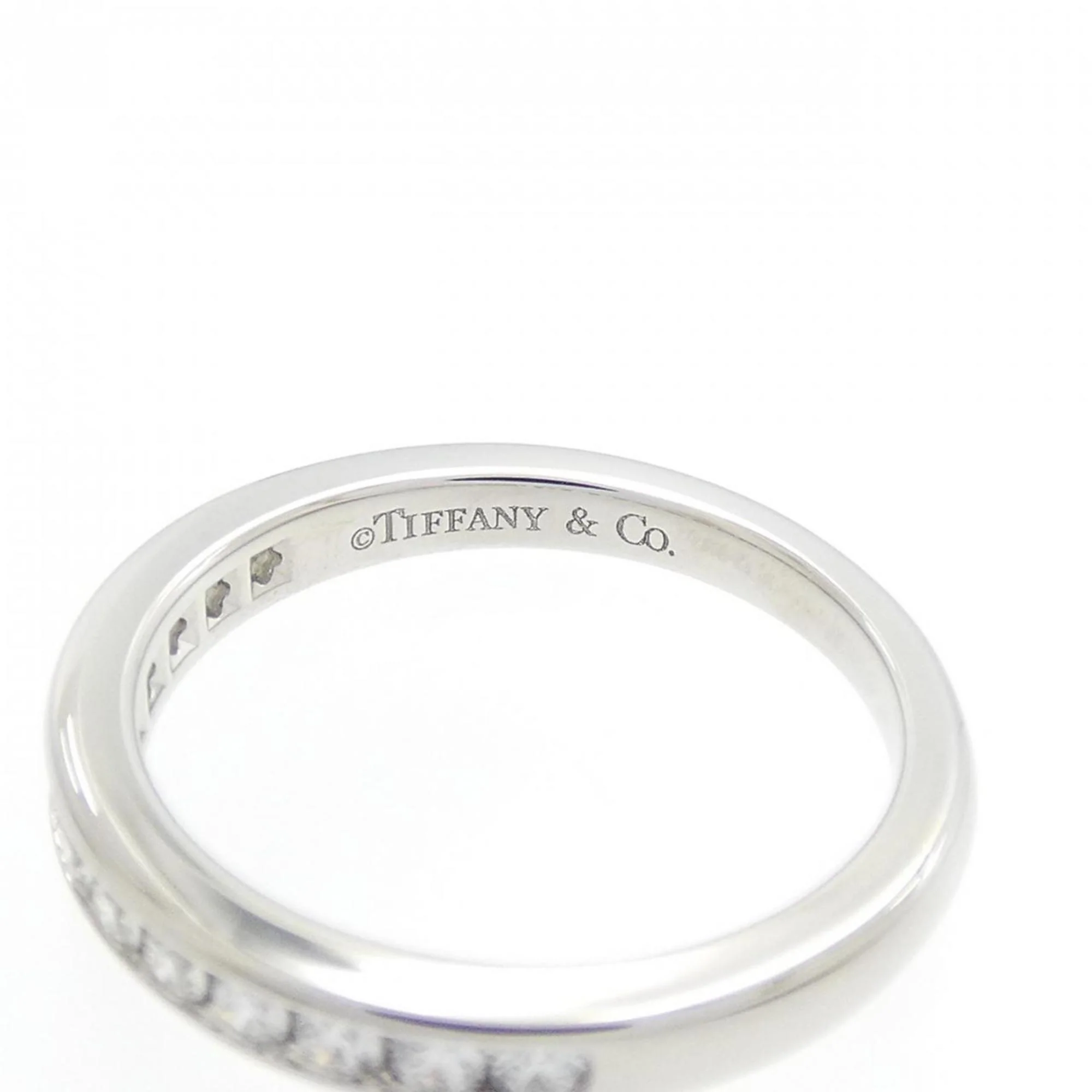 Half Circle Channel Setting Ring with Diamond - Image 4