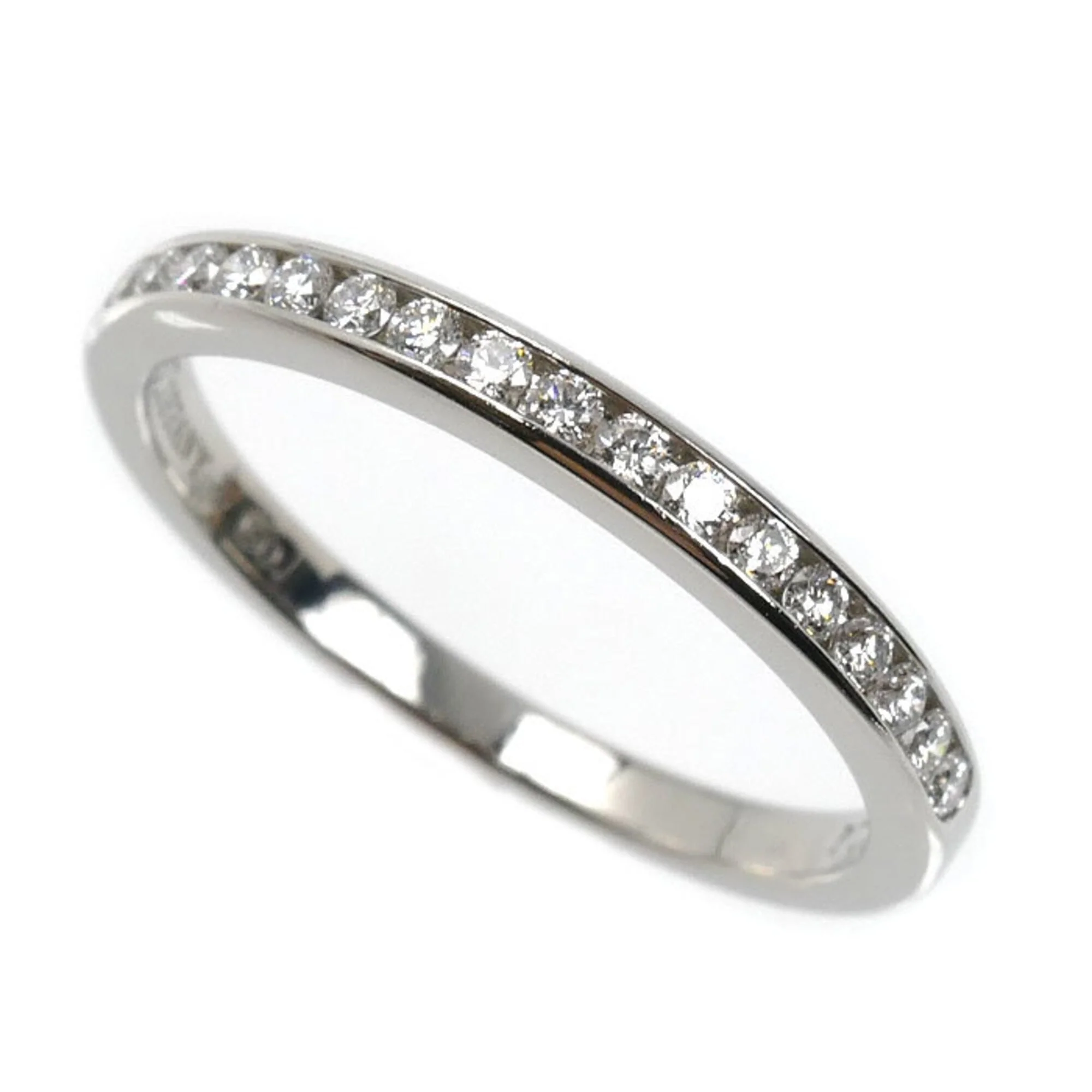 Half Eternity Band Ring Platinum with Diamond