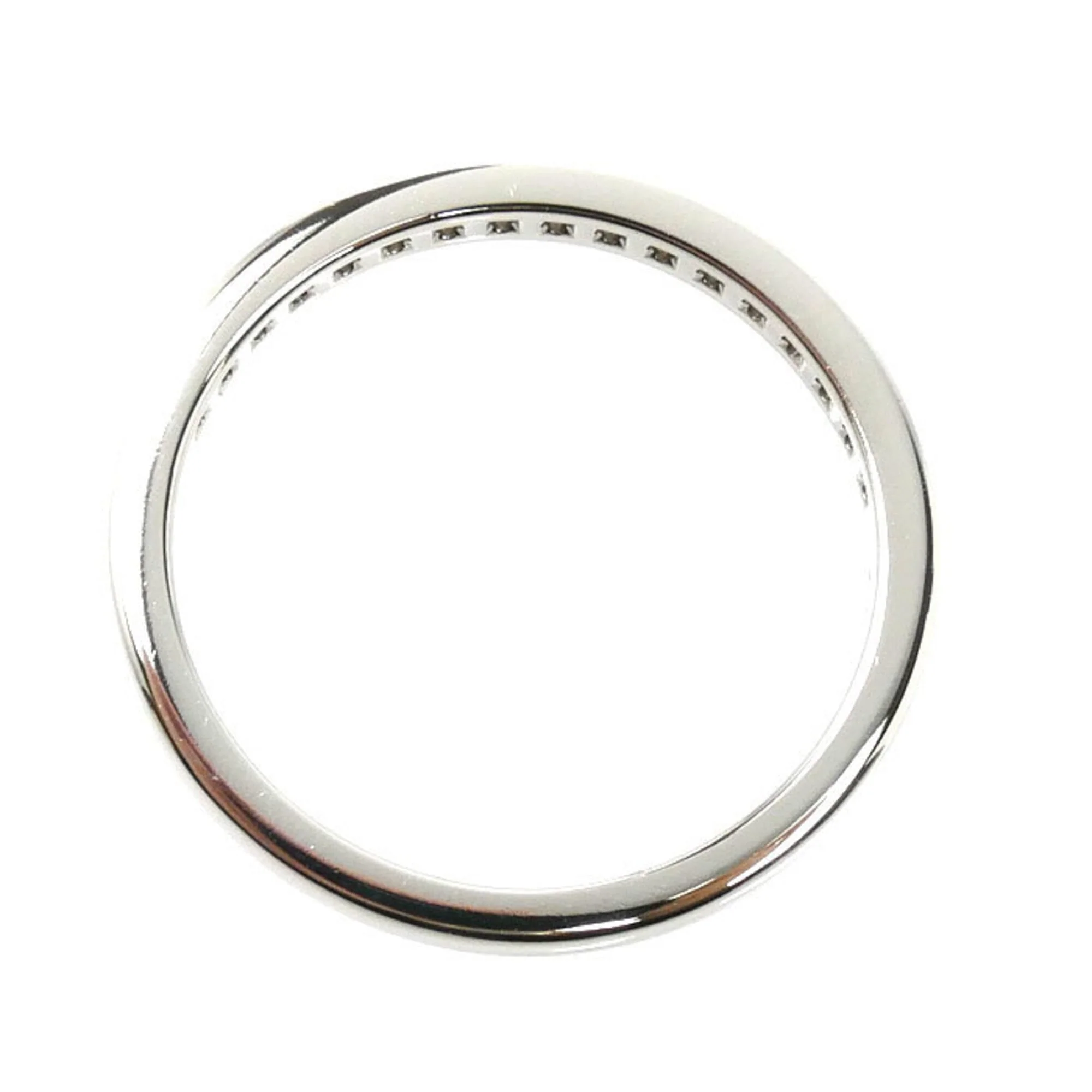 Half Eternity Band Ring Platinum with Diamond - Image 4
