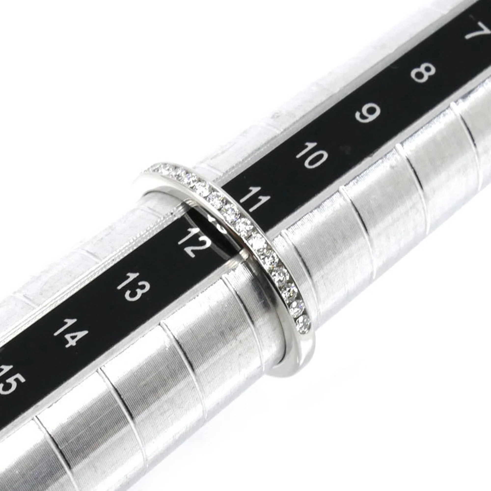 Half Eternity Band Ring Platinum with Diamond - Image 6