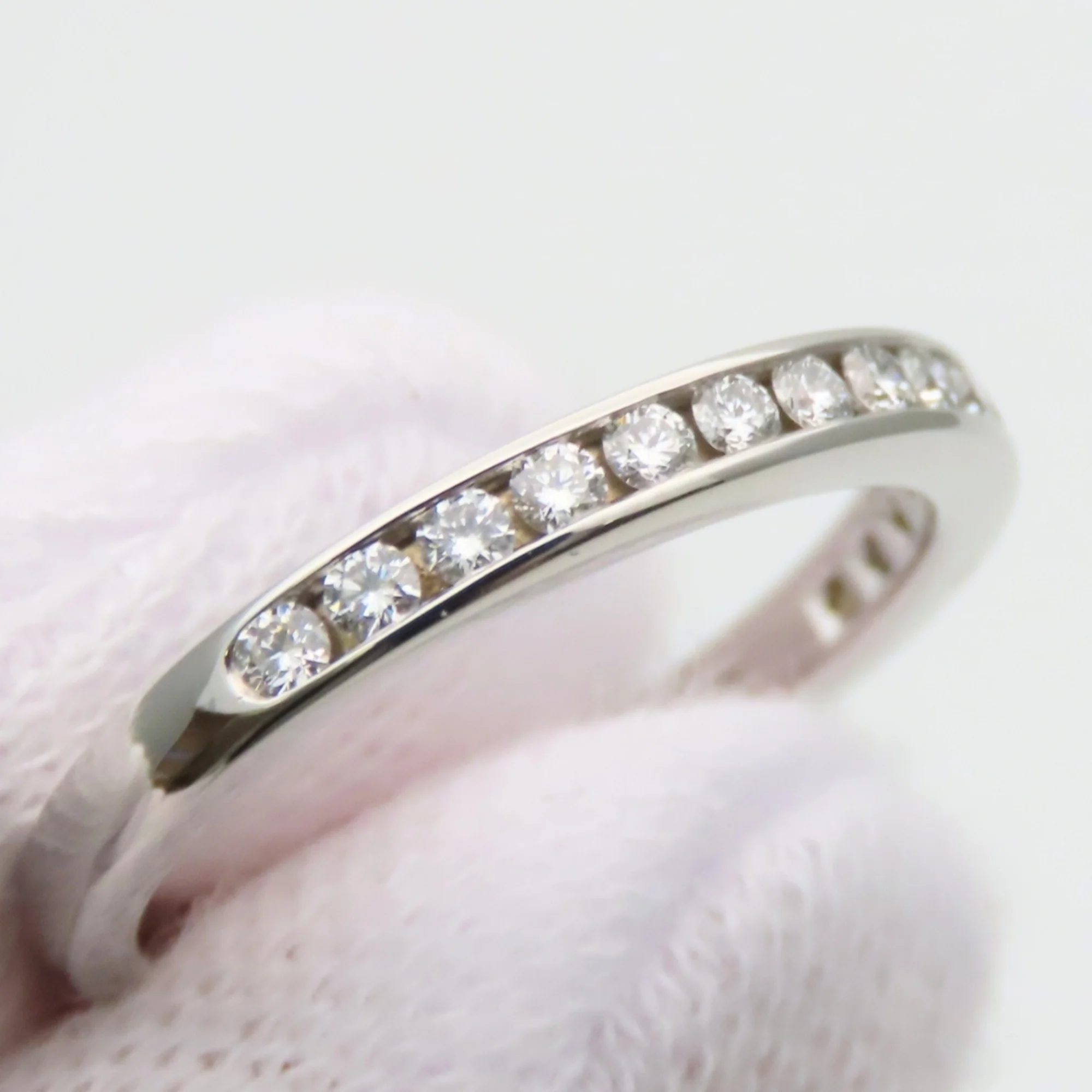 Half Eternity Circle Ring Platinum with Diamond - Image 9