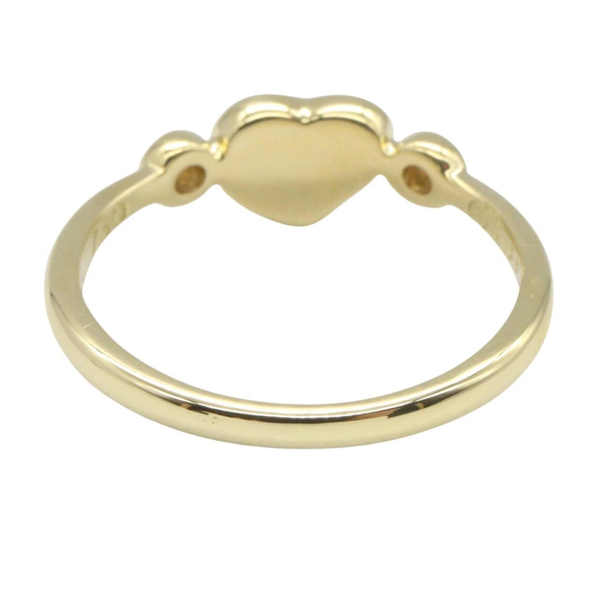 Heart Ring 18K Yellow Gold with Diamond - Image 3