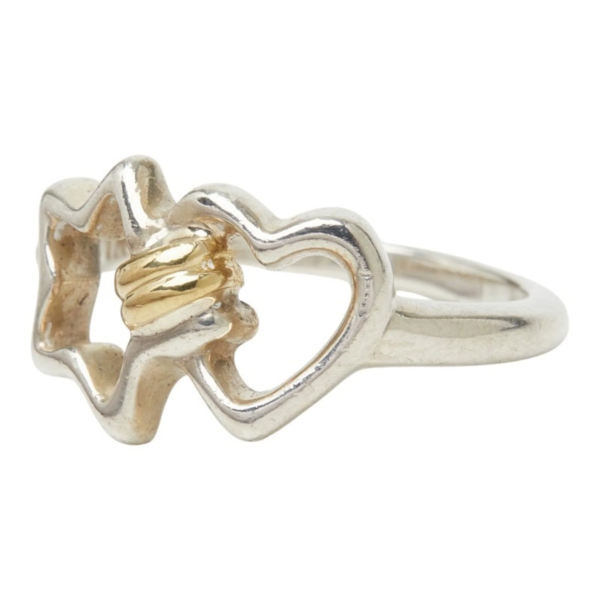 Heart Ring Sterling Silver and 18K Yellow Gold - Image 2