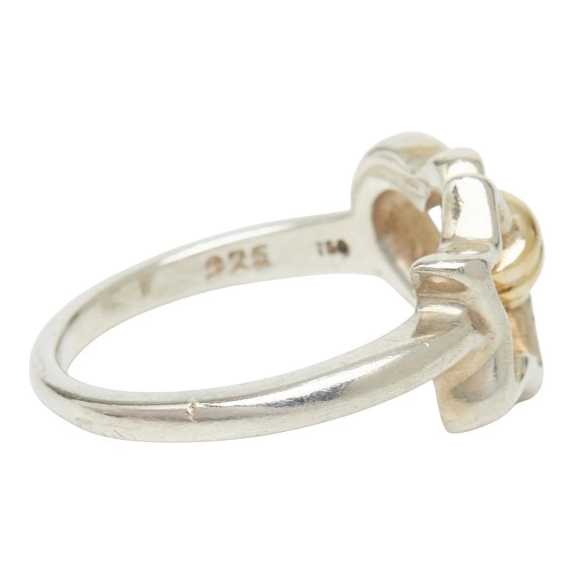 Heart Ring Sterling Silver and 18K Yellow Gold - Image 4