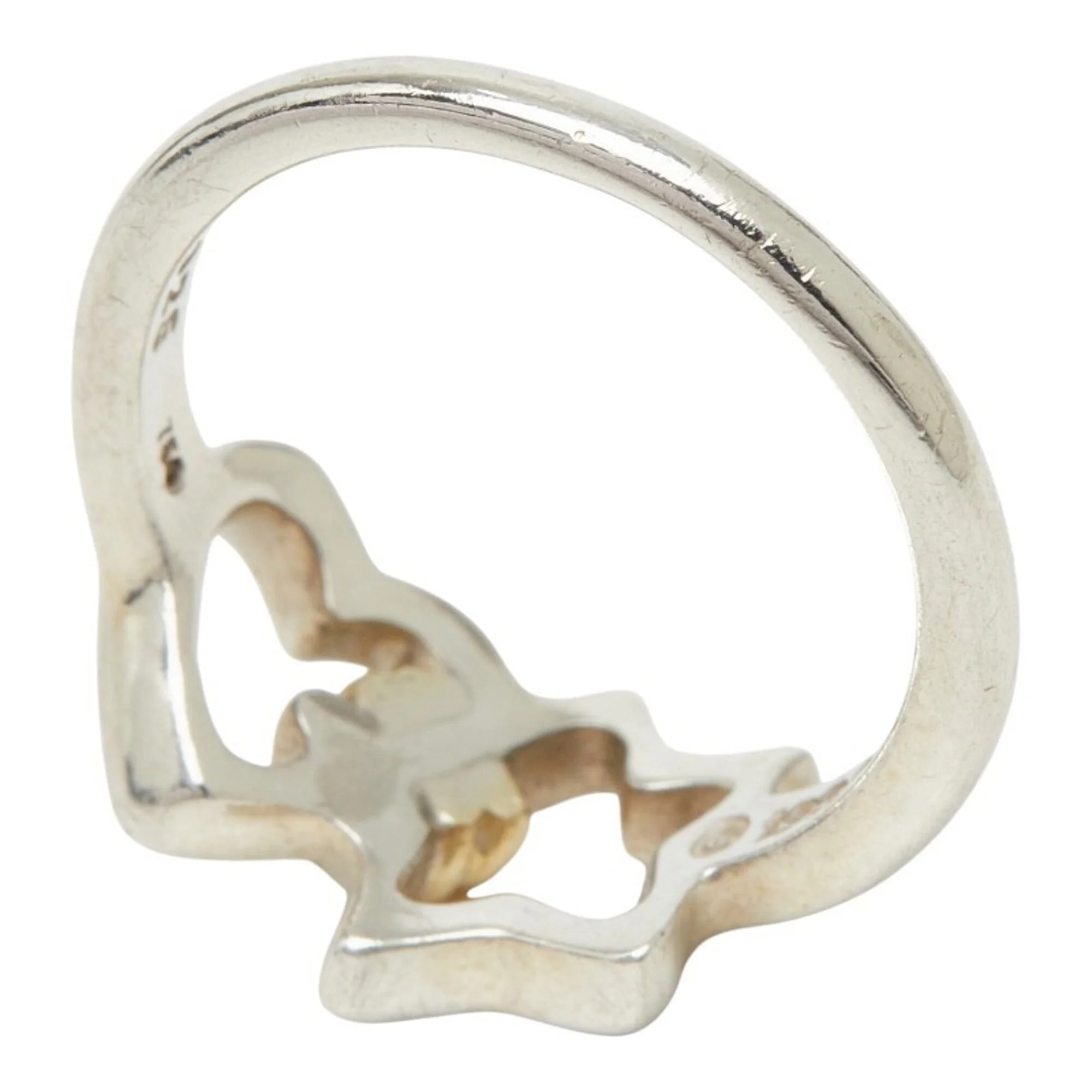 Heart Ring Sterling Silver and 18K Yellow Gold - Image 5