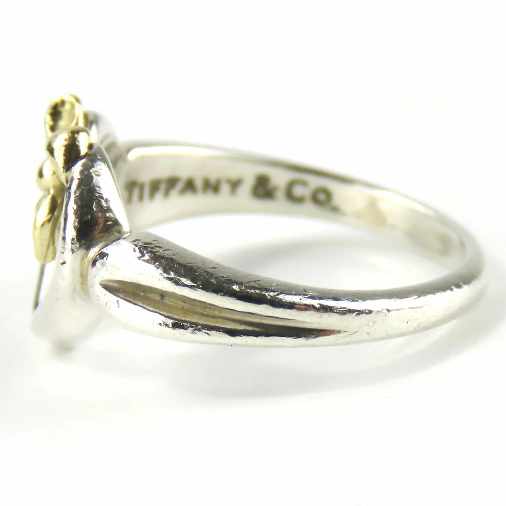 Heart Ring Sterling Silver and 18K Yellow Gold - Image 3