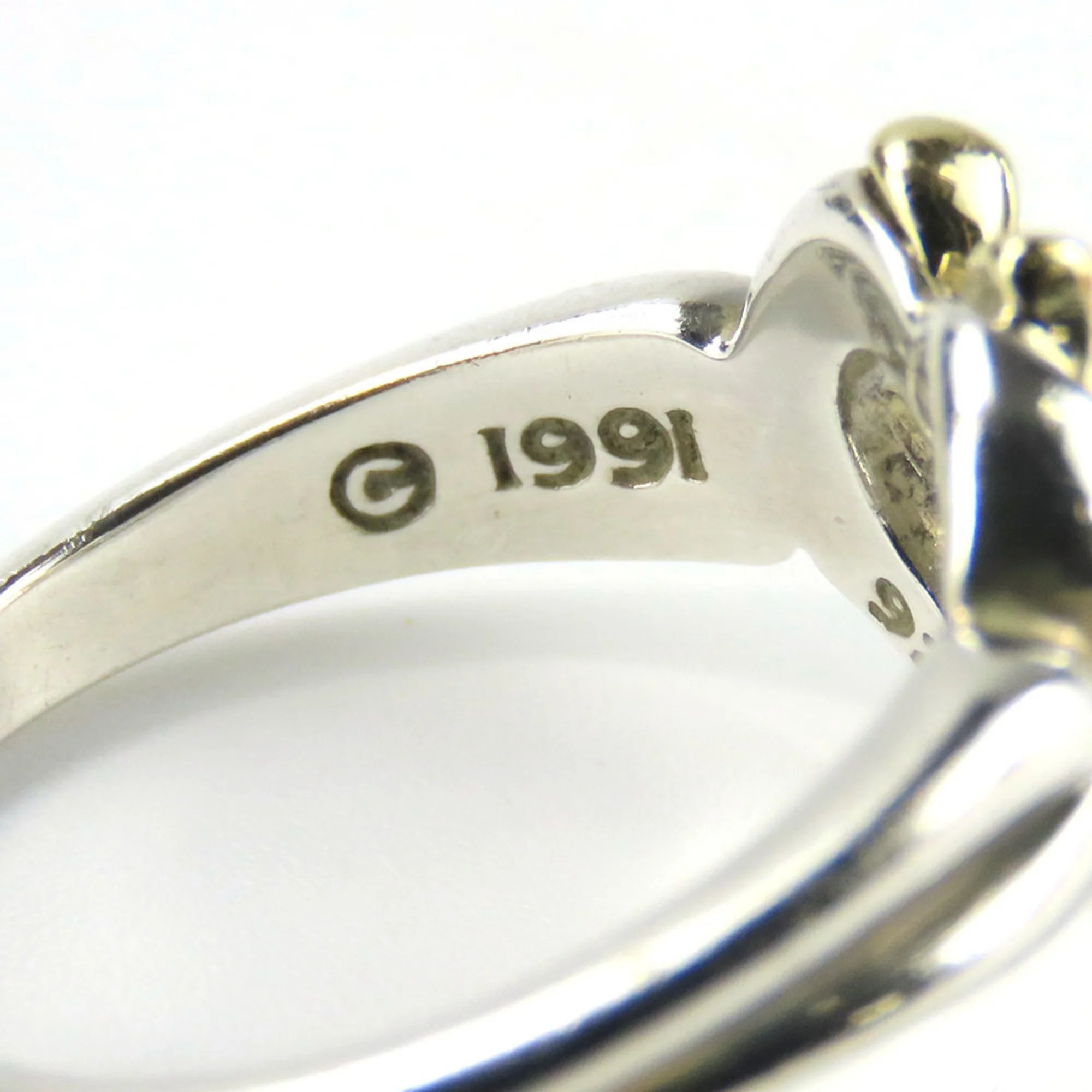 Heart Ring Sterling Silver and 18K Yellow Gold - Image 6