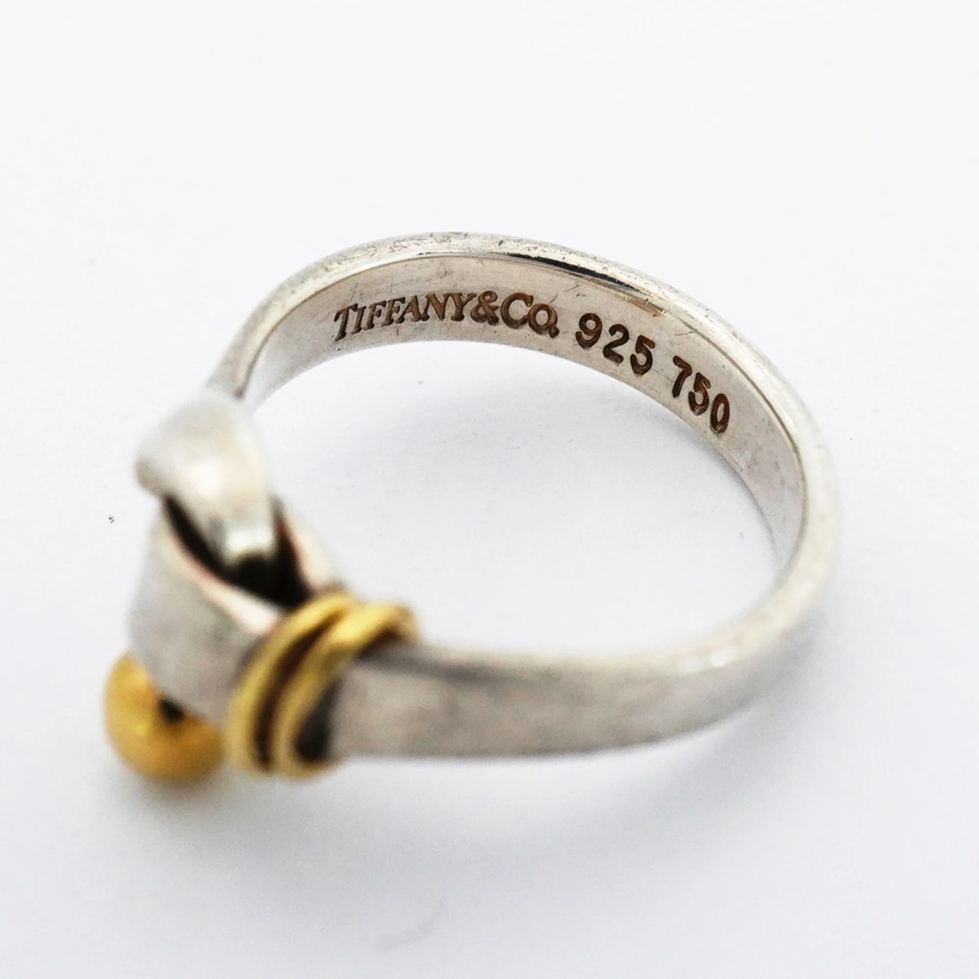 Hook Eye Ring Sterling Silver and 18K Yellow Gold - Image 4
