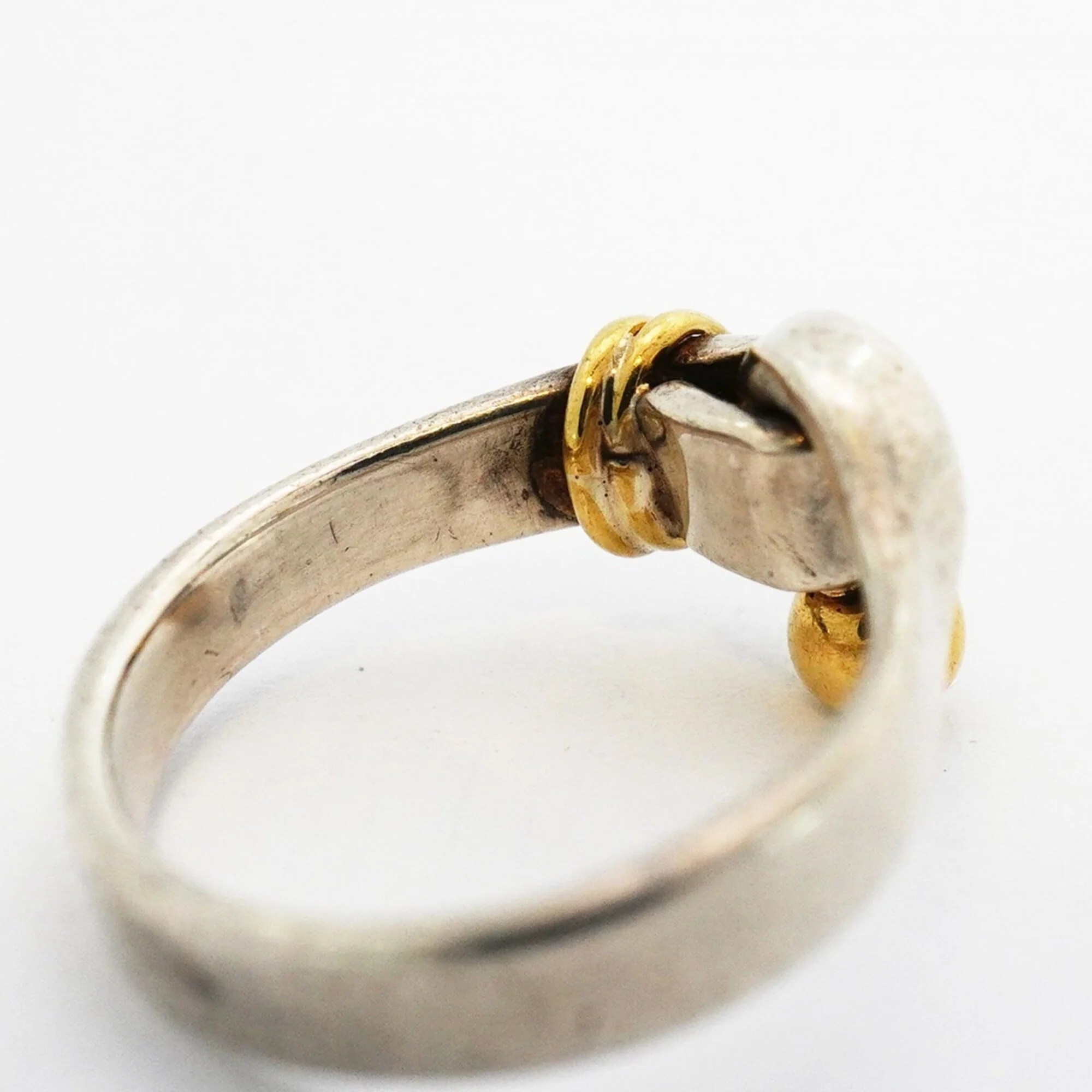 Hook Eye Ring Sterling Silver and 18K Yellow Gold - Image 8