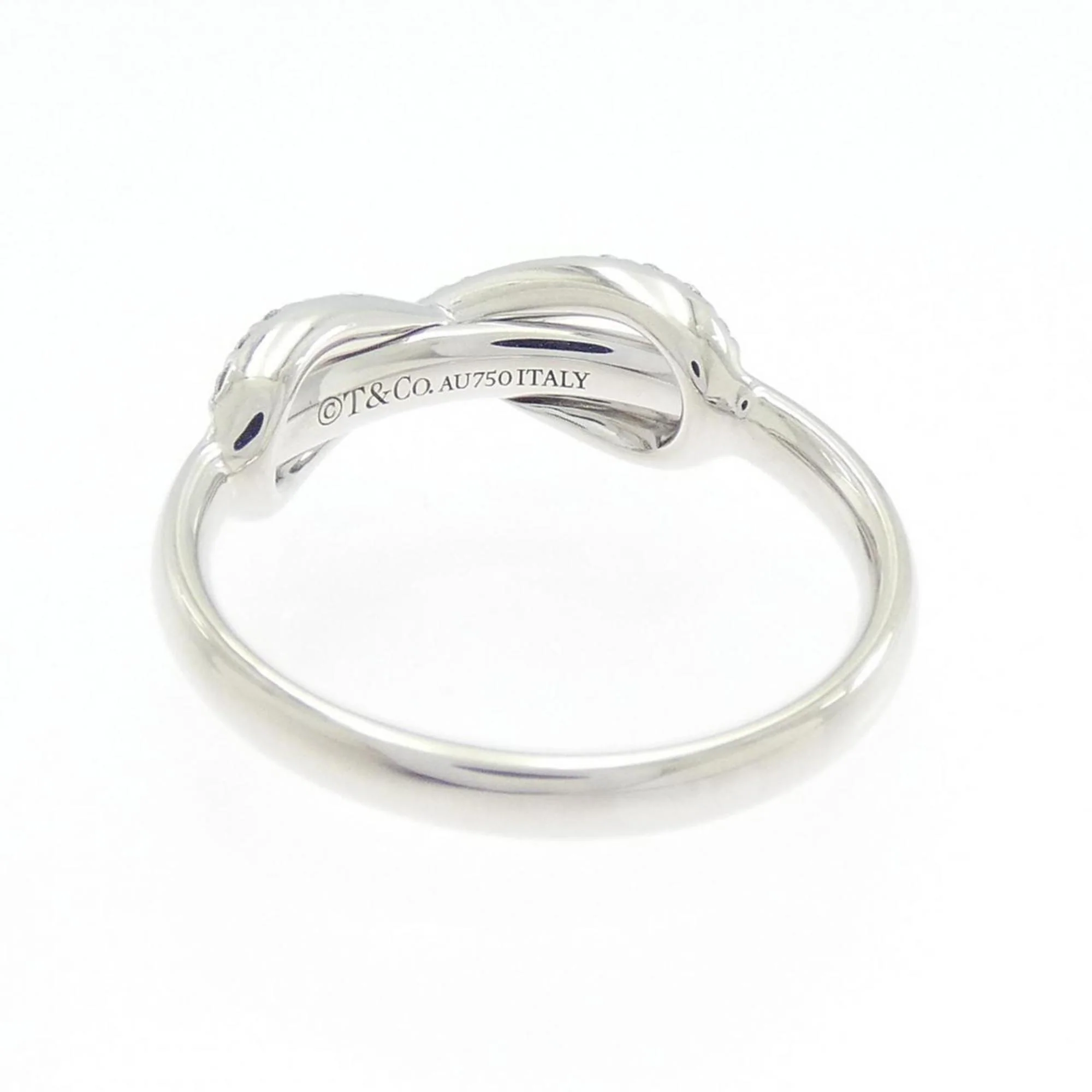 Infinity Ring 18K White Gold with Diamond - Image 3