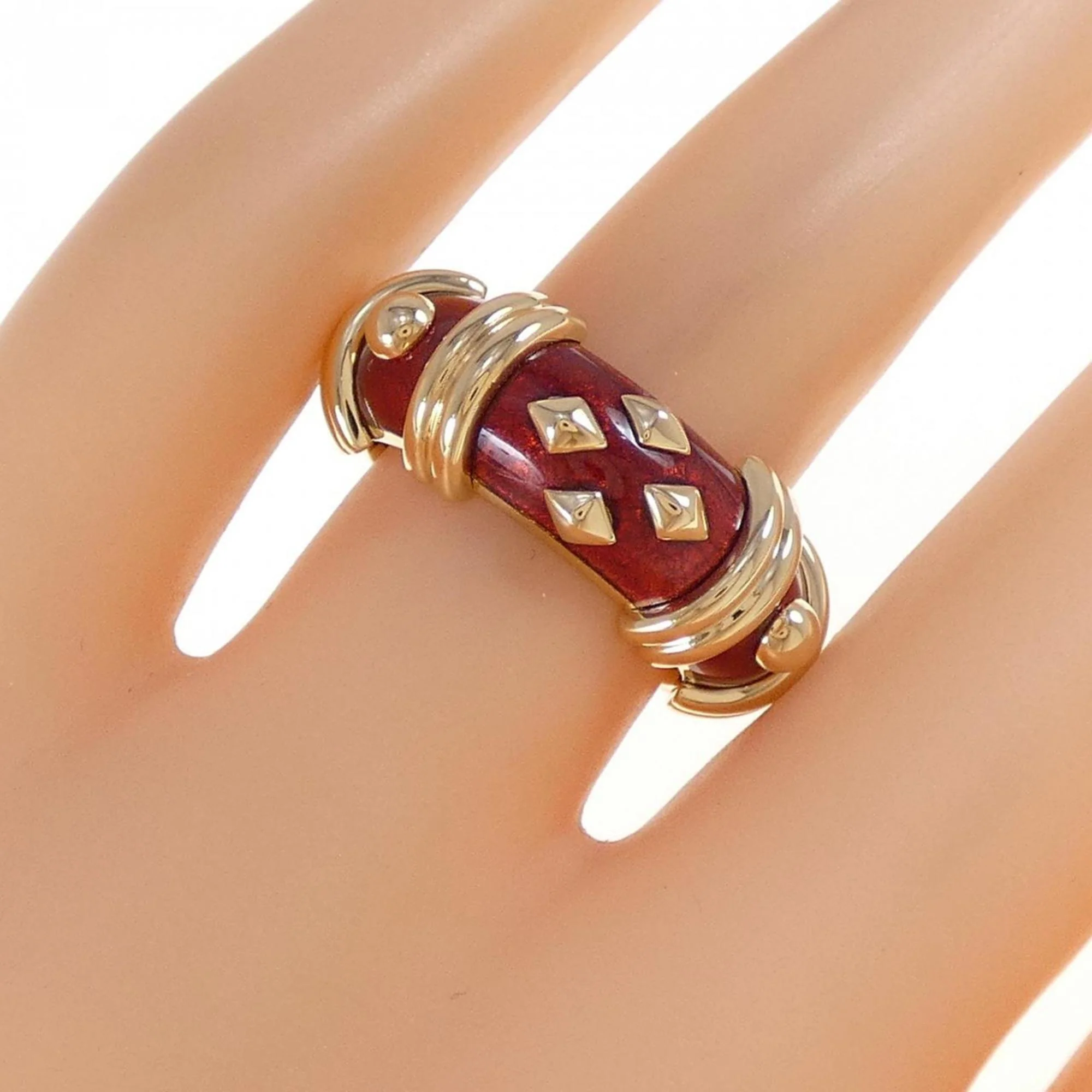 Jean Schlumberger Ring Cloisonné and Enamel and 18K Yellow Gold - Image 5