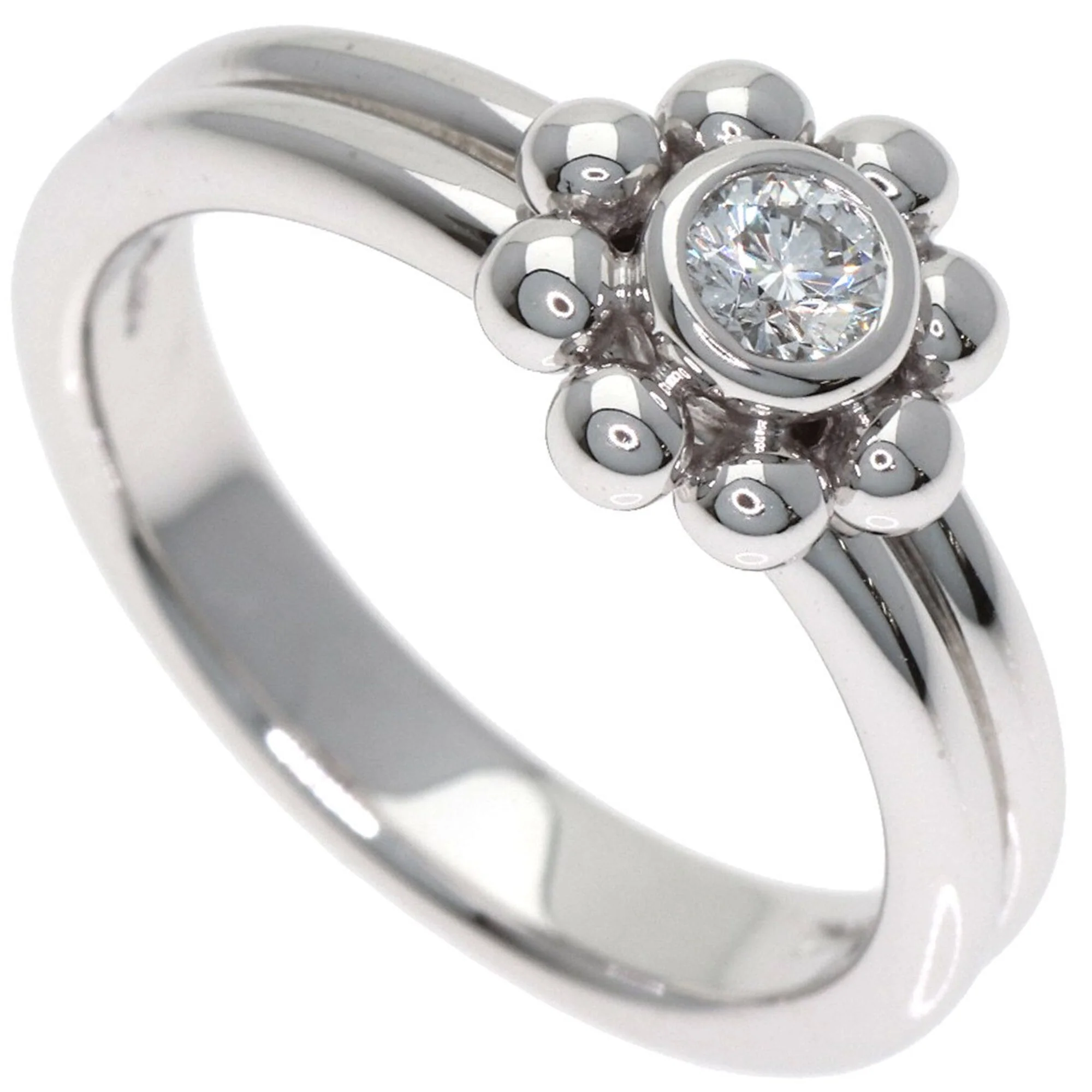 Jolie Beads Ring 18K White Gold with Diamond