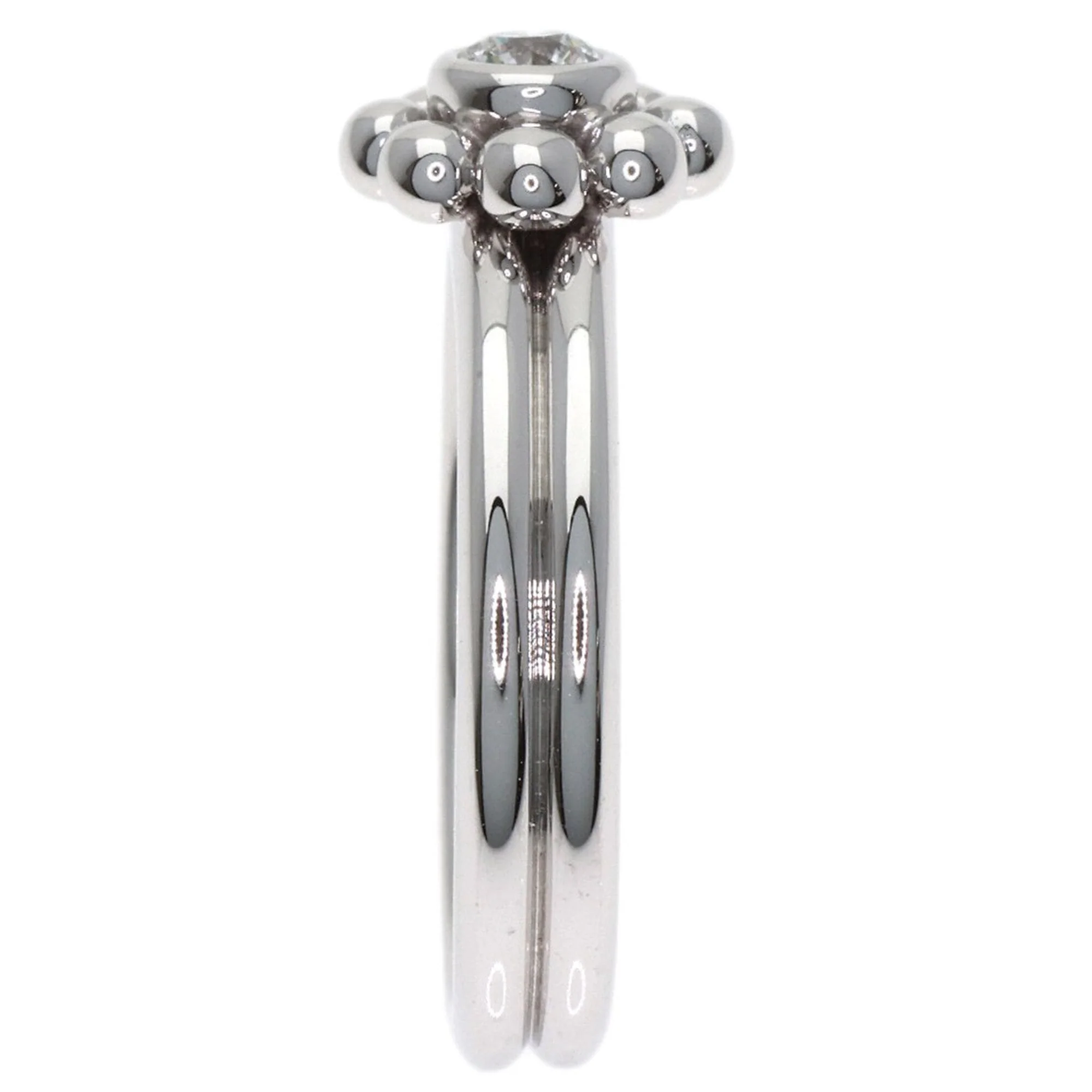 Jolie Beads Ring 18K White Gold with Diamond - Image 3