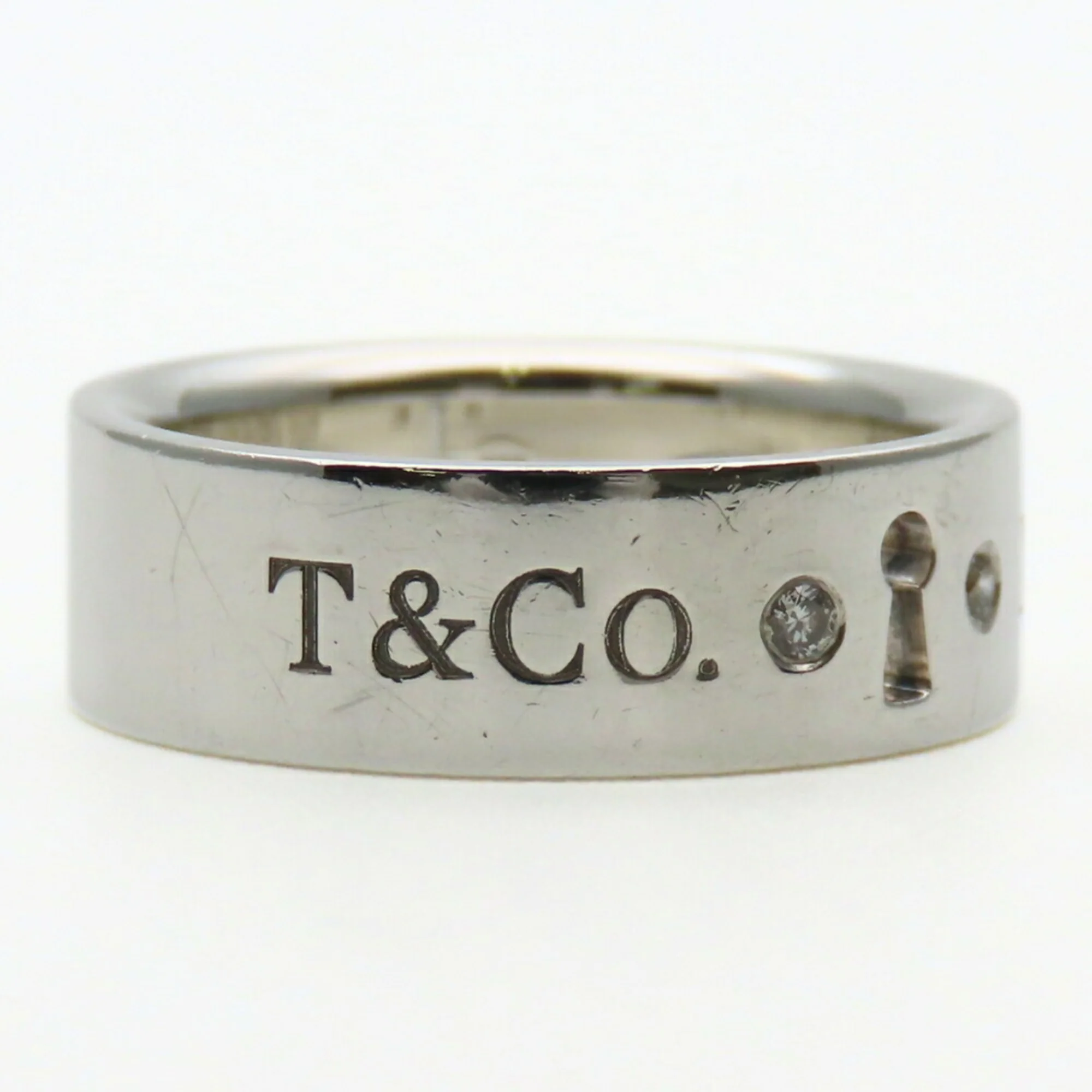 Keyhole Ring Sterling Silver with Diamond - Image 2