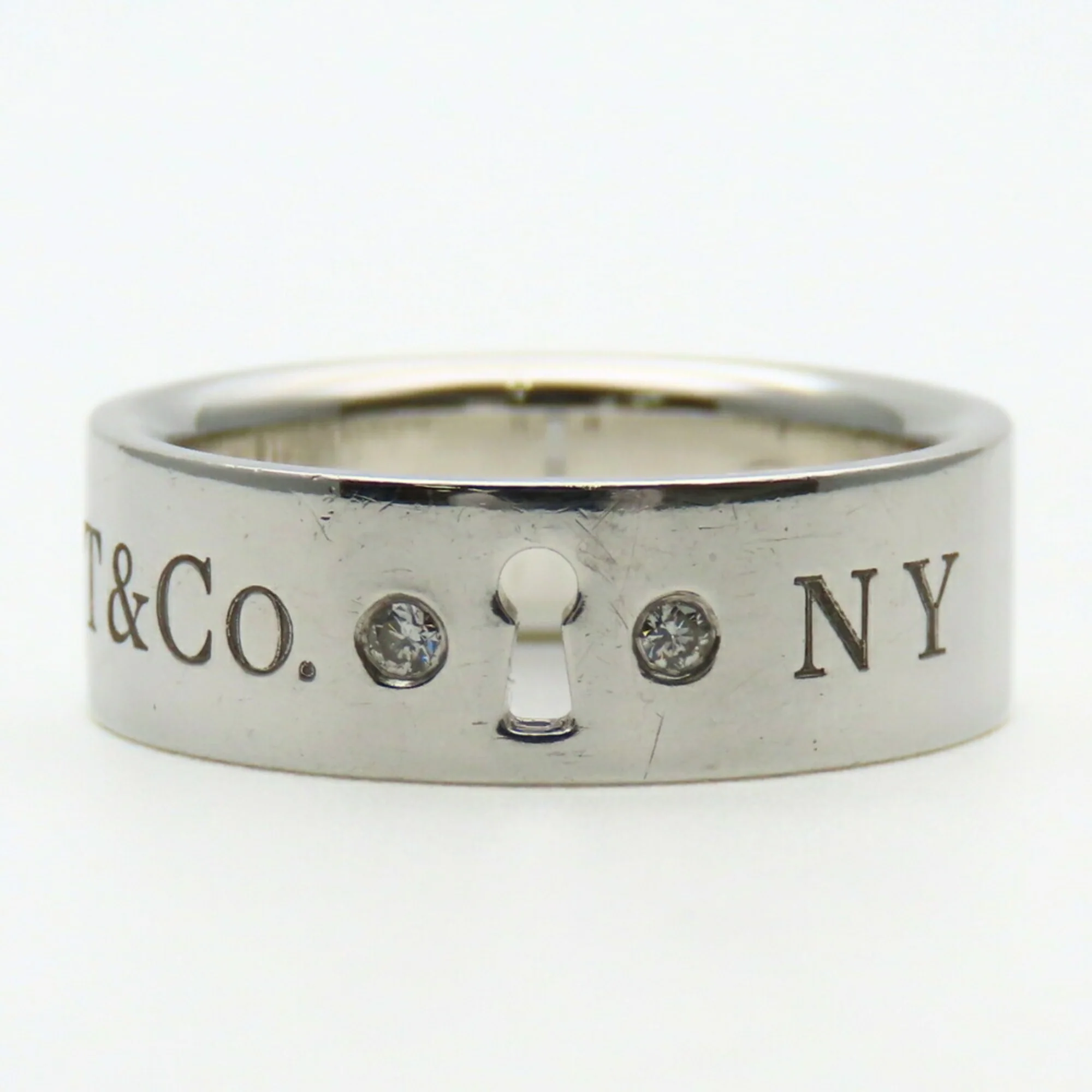 Keyhole Ring Sterling Silver with Diamond - Image 3