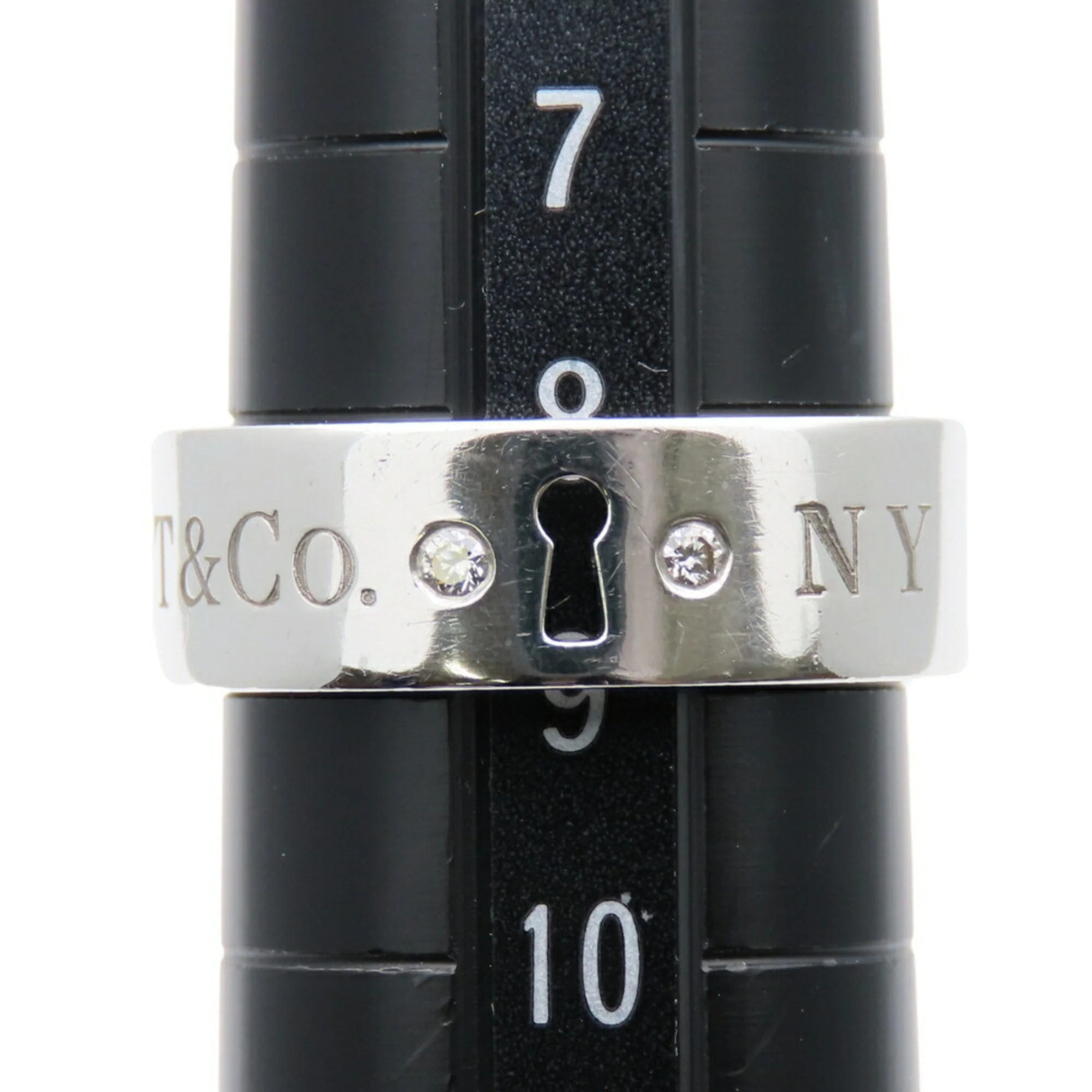 Keyhole Ring Sterling Silver with Diamond - Image 9