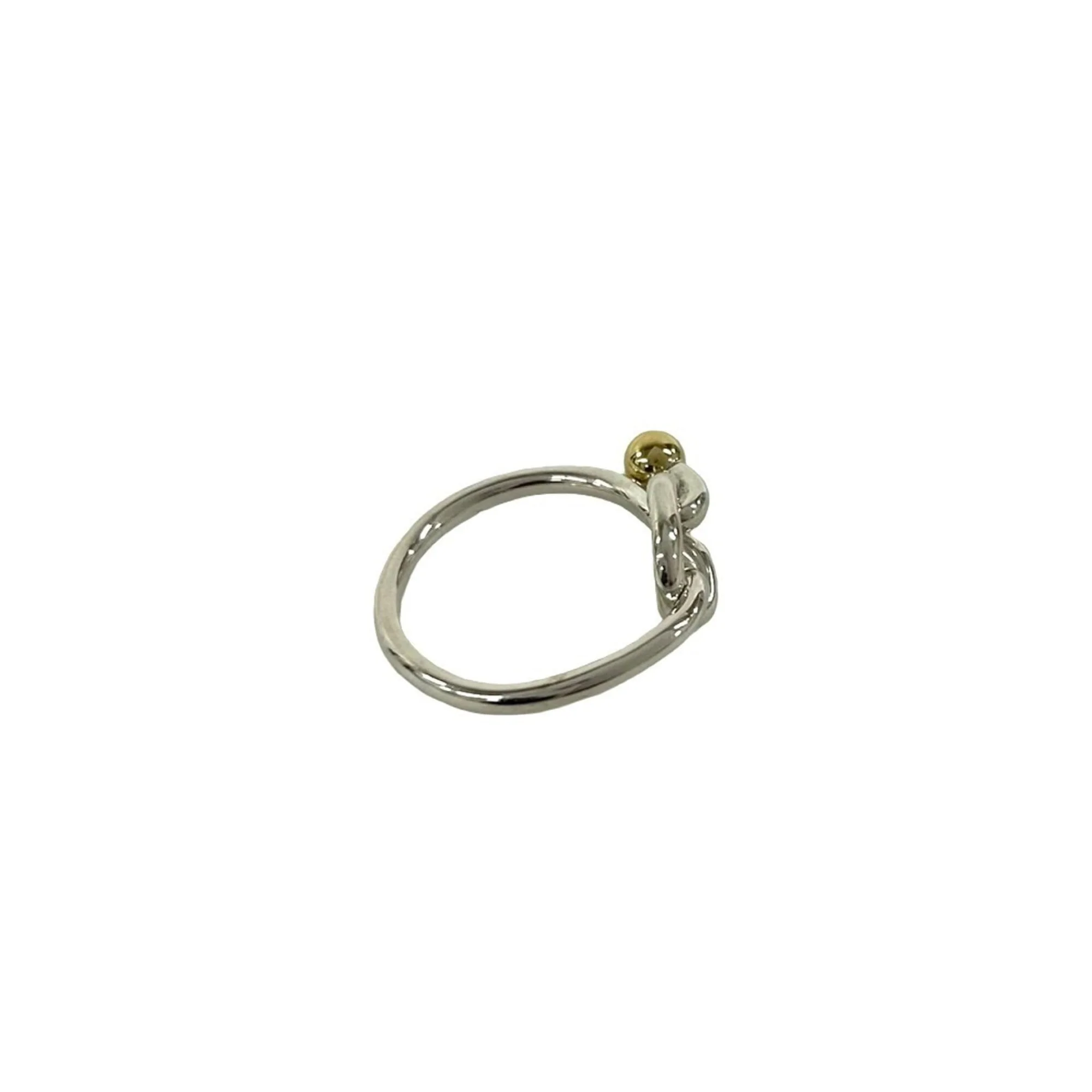 Love Knot Ring 18K Yellow Gold and Sterling Silver - Image 5