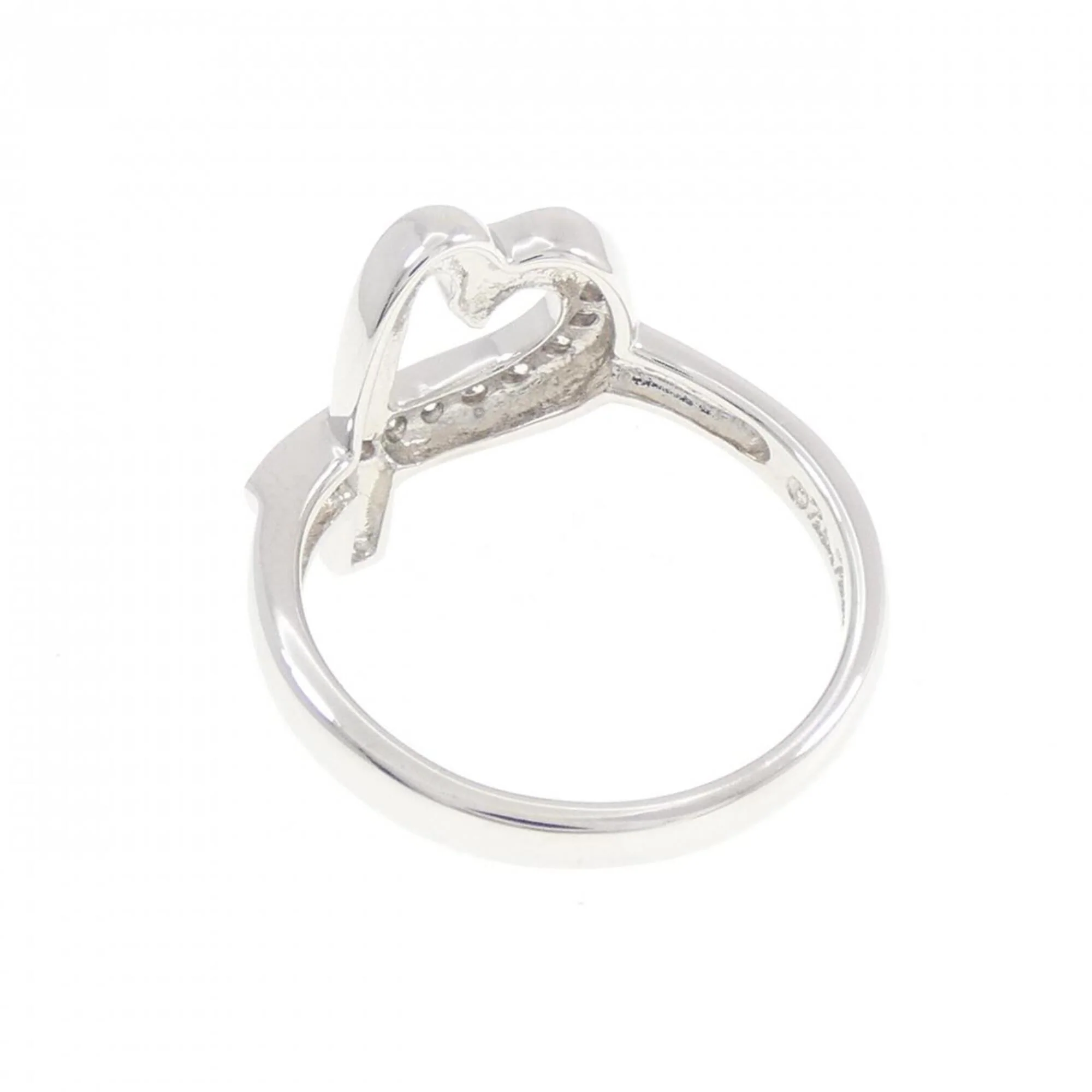 Loving Heart Ring 18K White Gold with Diamond - Image 3