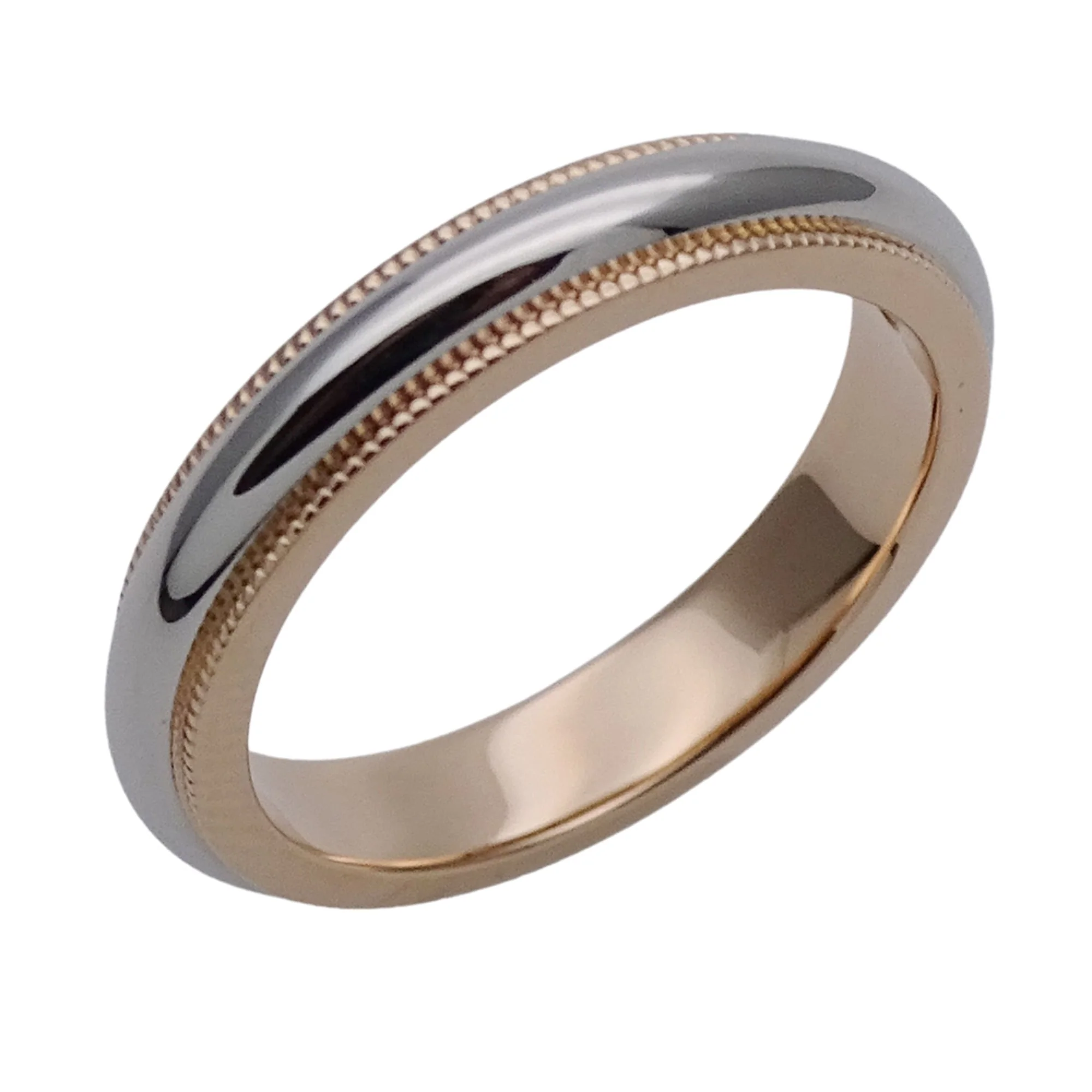 Milgrain Ring 18K Rose Gold and Platinum