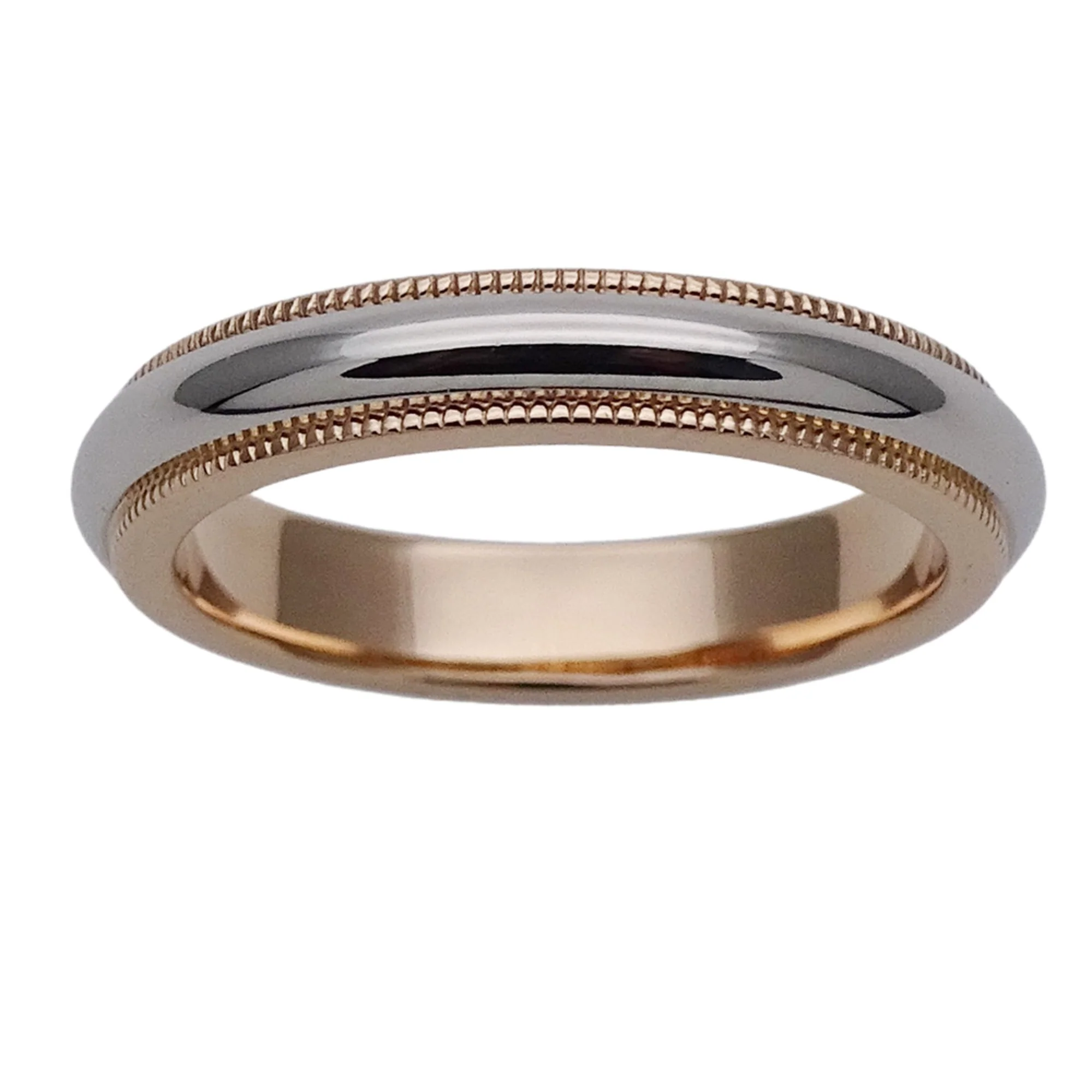 Milgrain Ring 18K Rose Gold and Platinum - Image 2