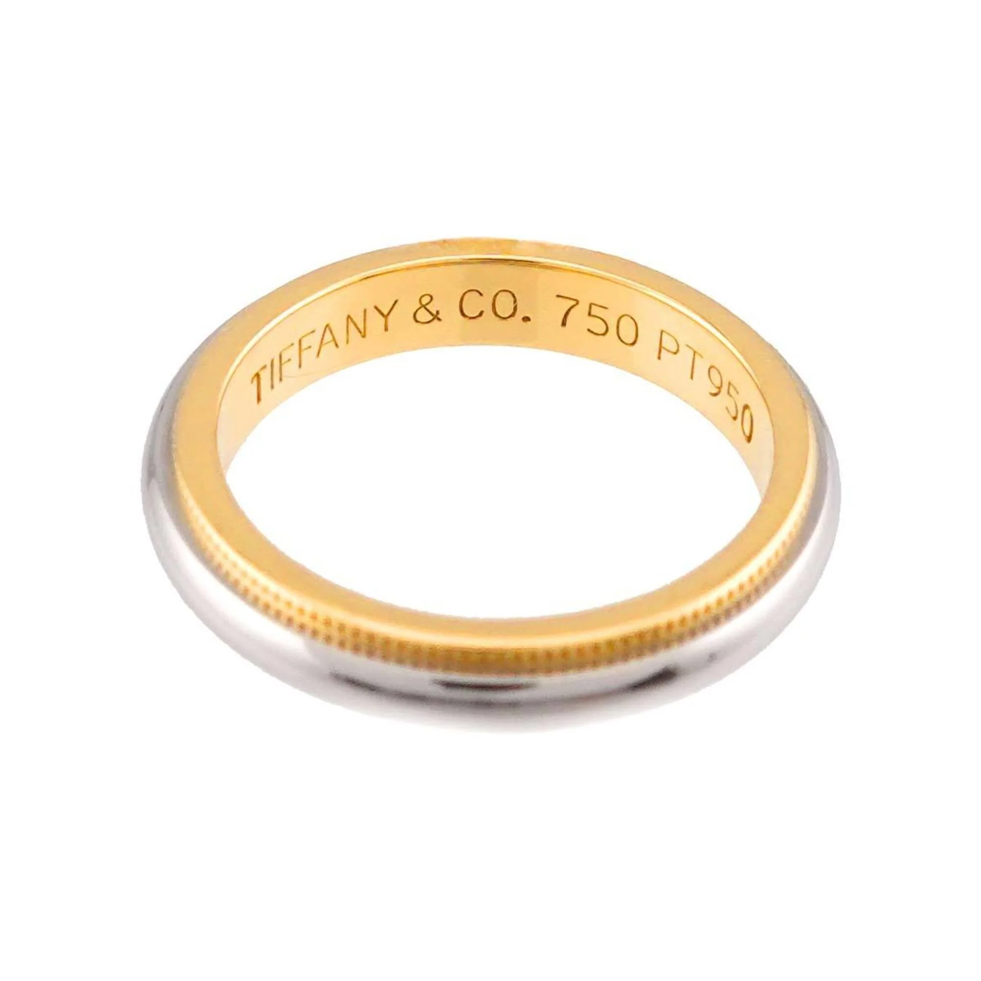 Milgrain Ring 18K Yellow Gold and Platinum - Image 3