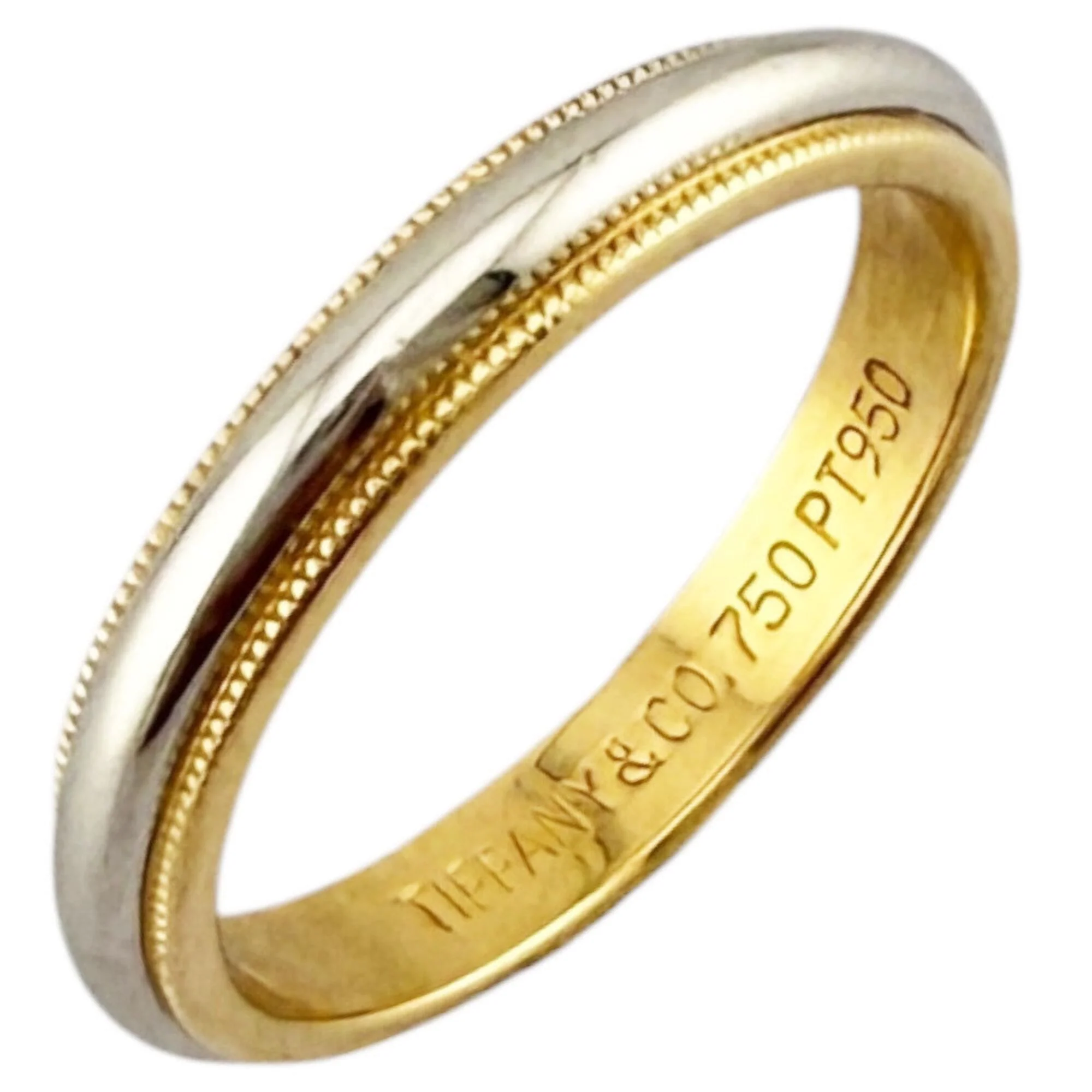 Milgrain Ring 18K Yellow Gold and Platinum