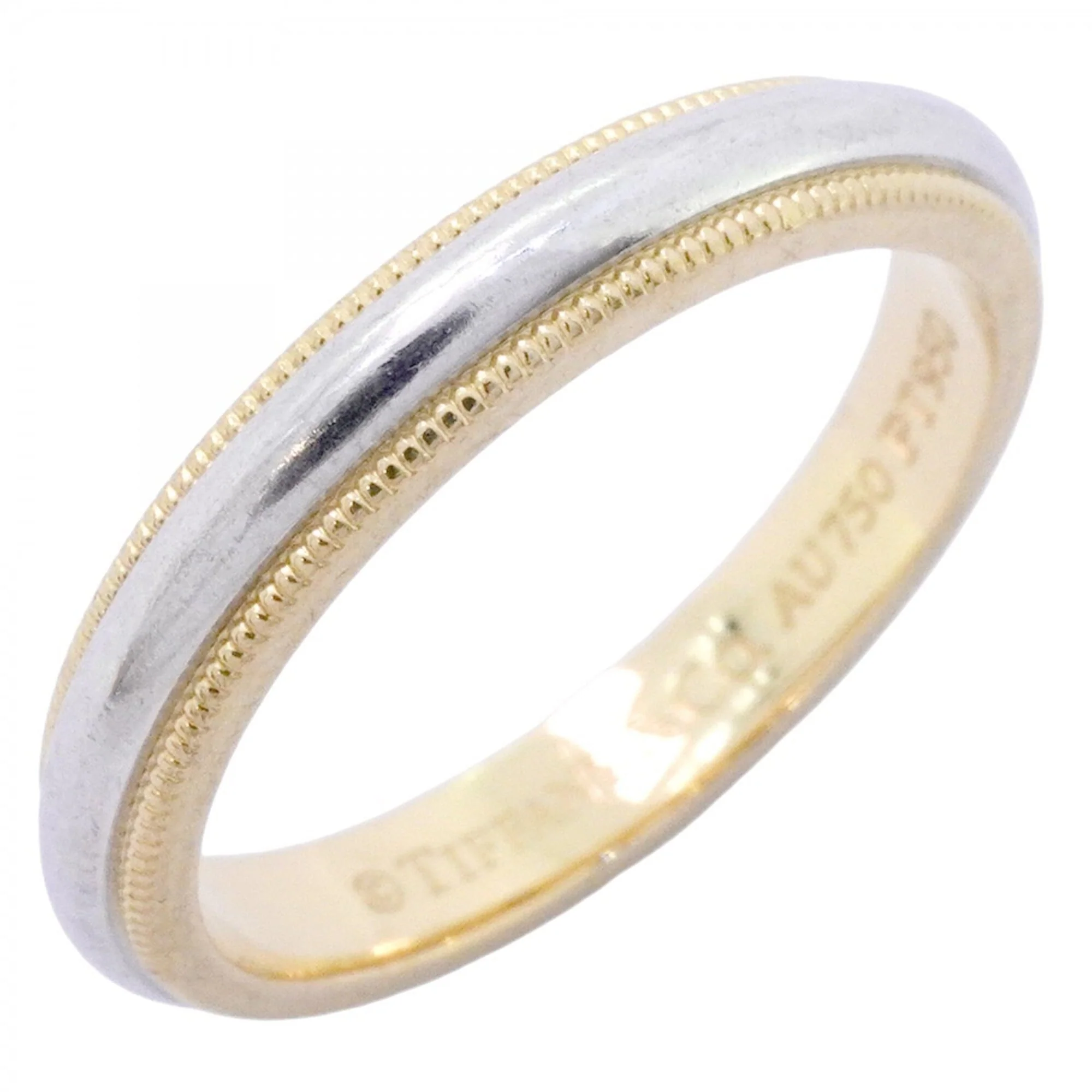 Milgrain Ring 18K Yellow Gold and Platinum