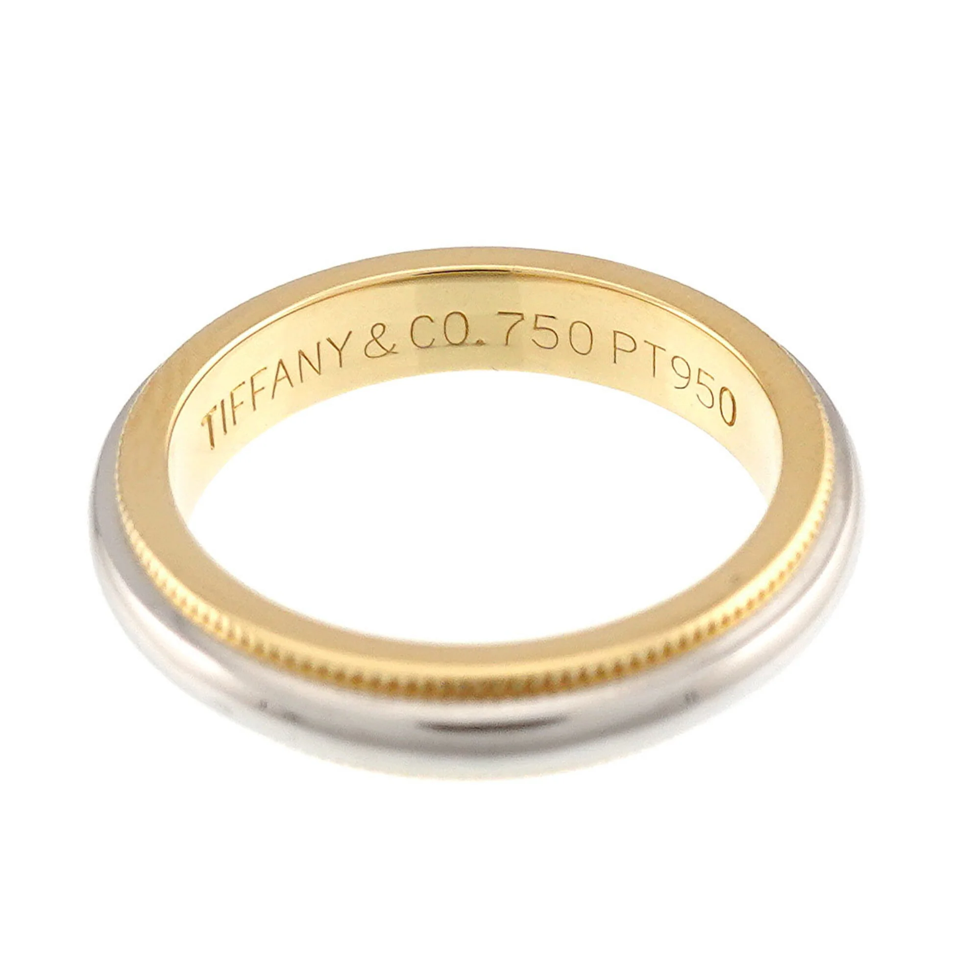 Milgrain Ring 18K Yellow Gold and Platinum - Image 3
