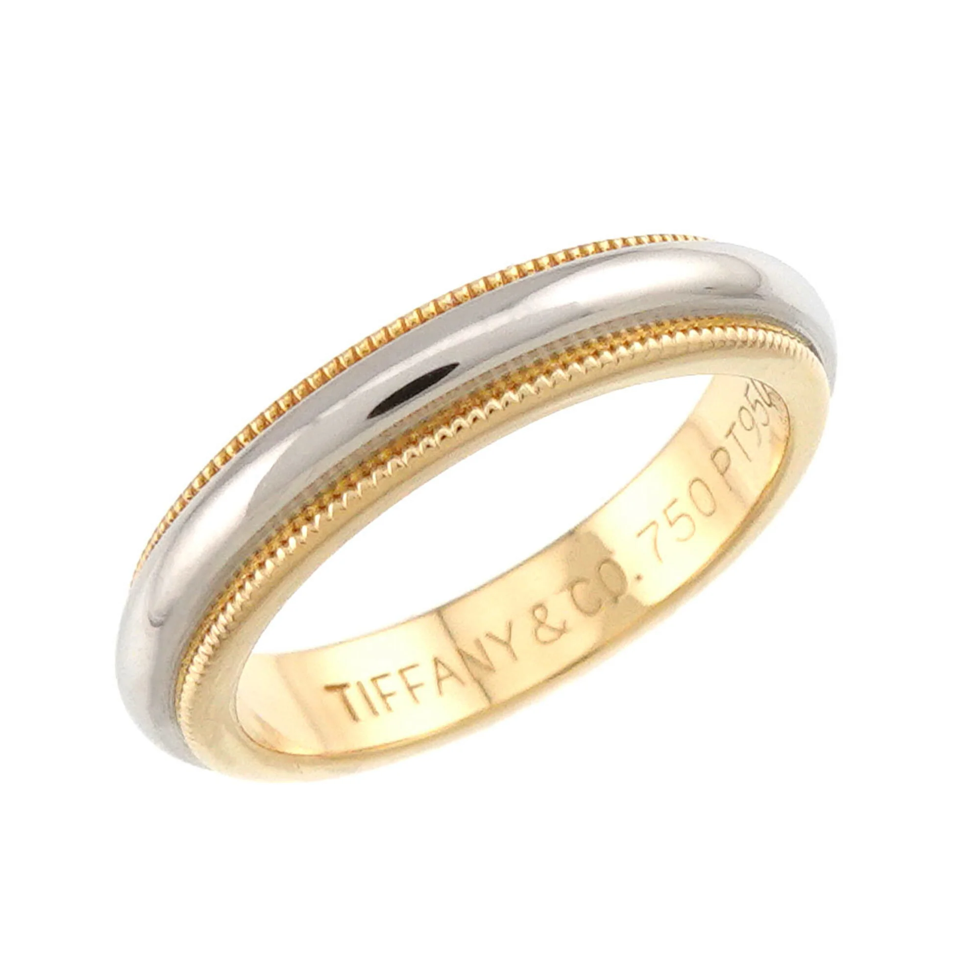 Milgrain Ring 18K Yellow Gold and Platinum - Image 4