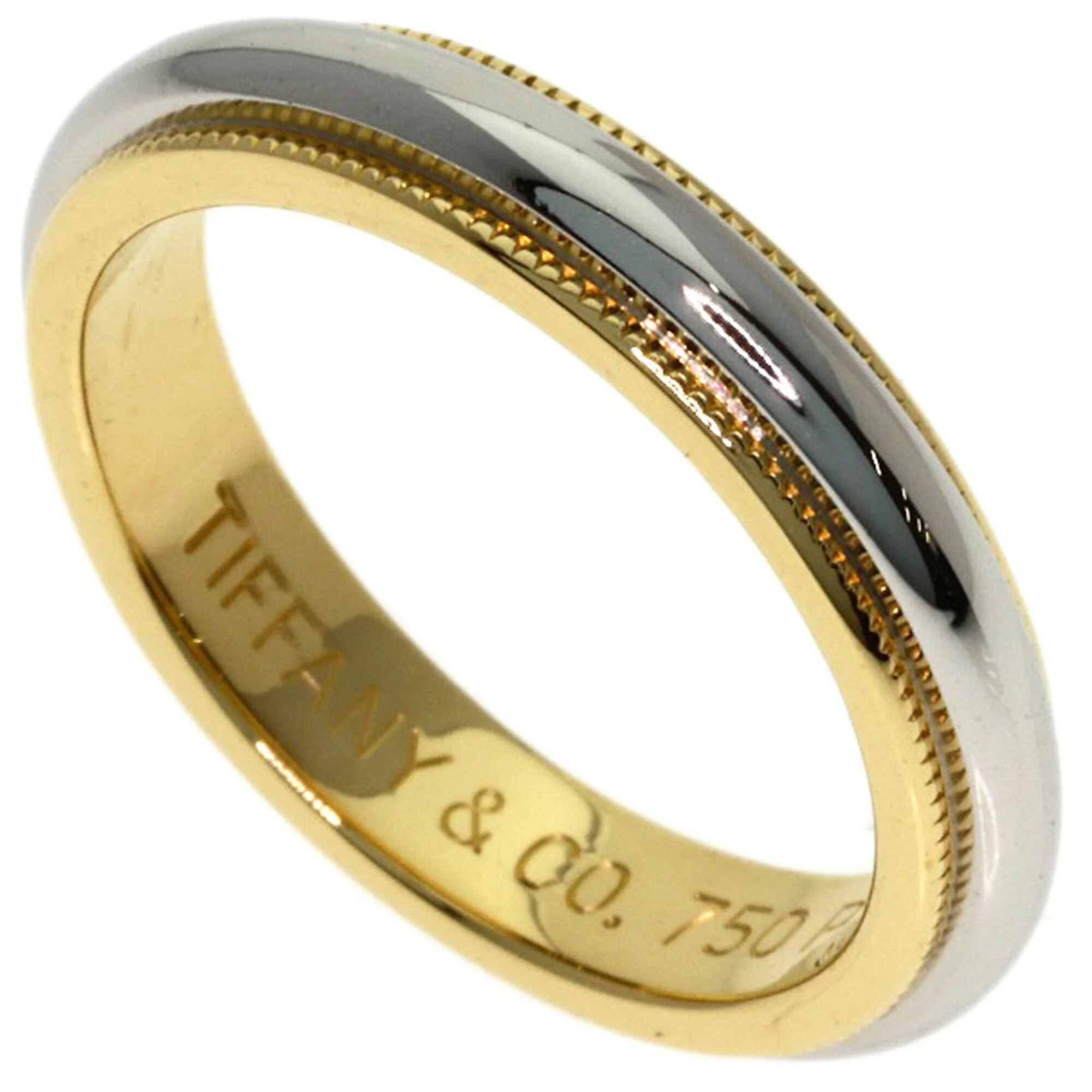 Milgrain Ring 18K Yellow Gold and Platinum