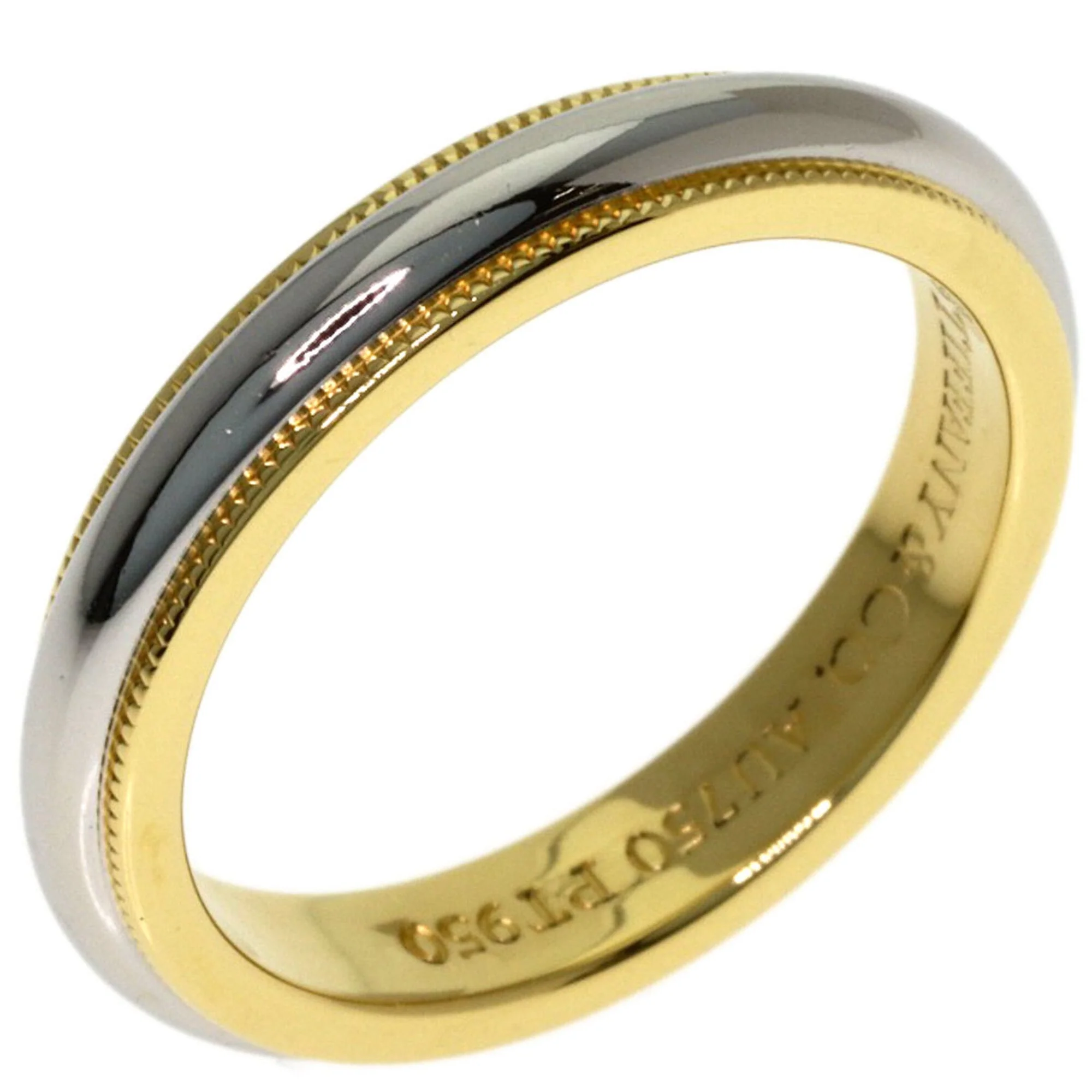 Milgrain Ring 18K Yellow Gold and Platinum - Image 2