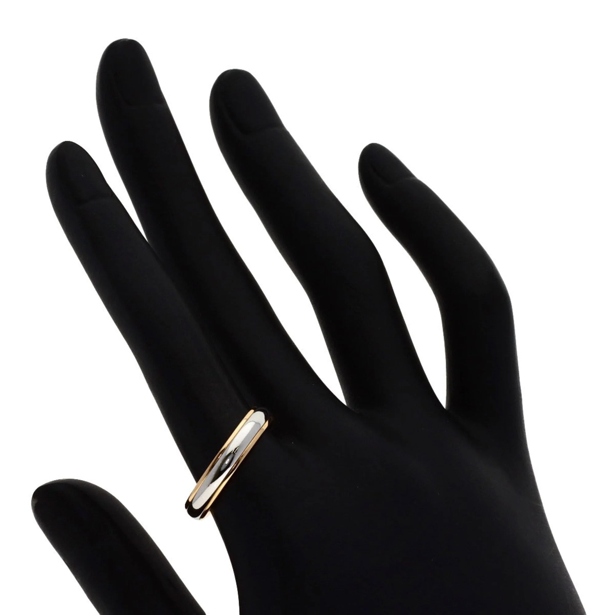 Milgrain Ring 18K Yellow Gold and Platinum - Image 5