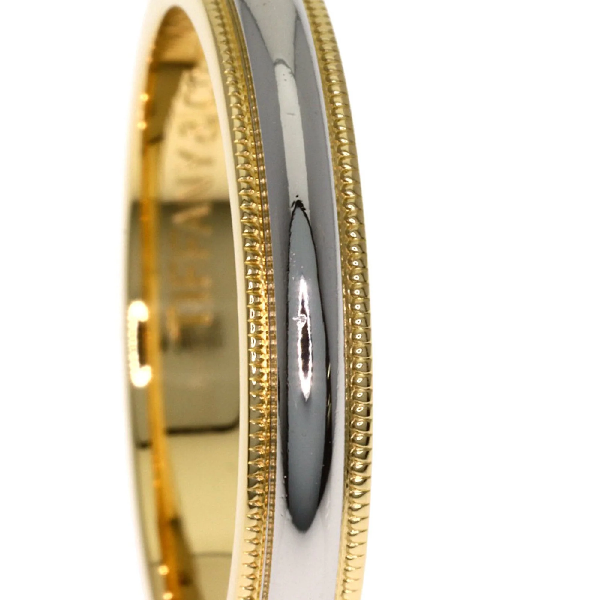 Milgrain Ring 18K Yellow Gold and Platinum - Image 6