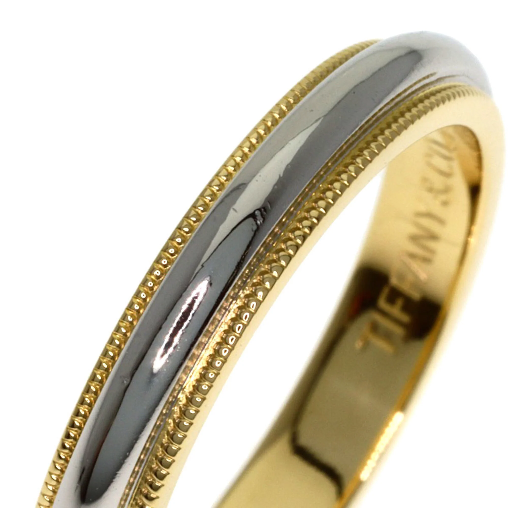 Milgrain Ring 18K Yellow Gold and Platinum - Image 8