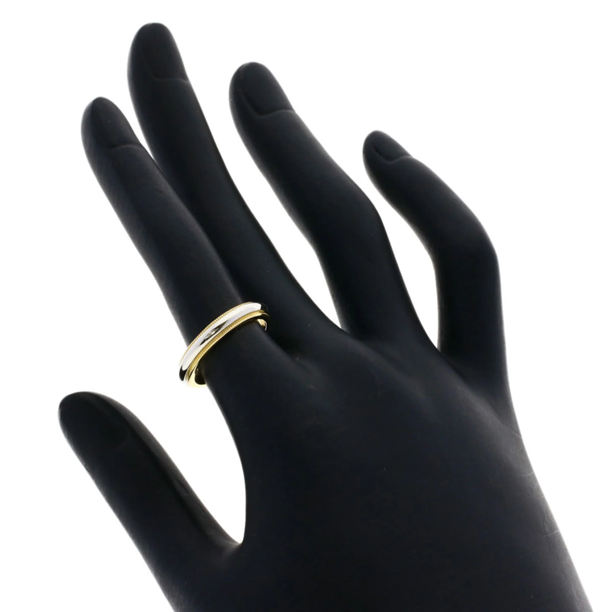 Milgrain Ring 18K Yellow Gold and Platinum - Image 5