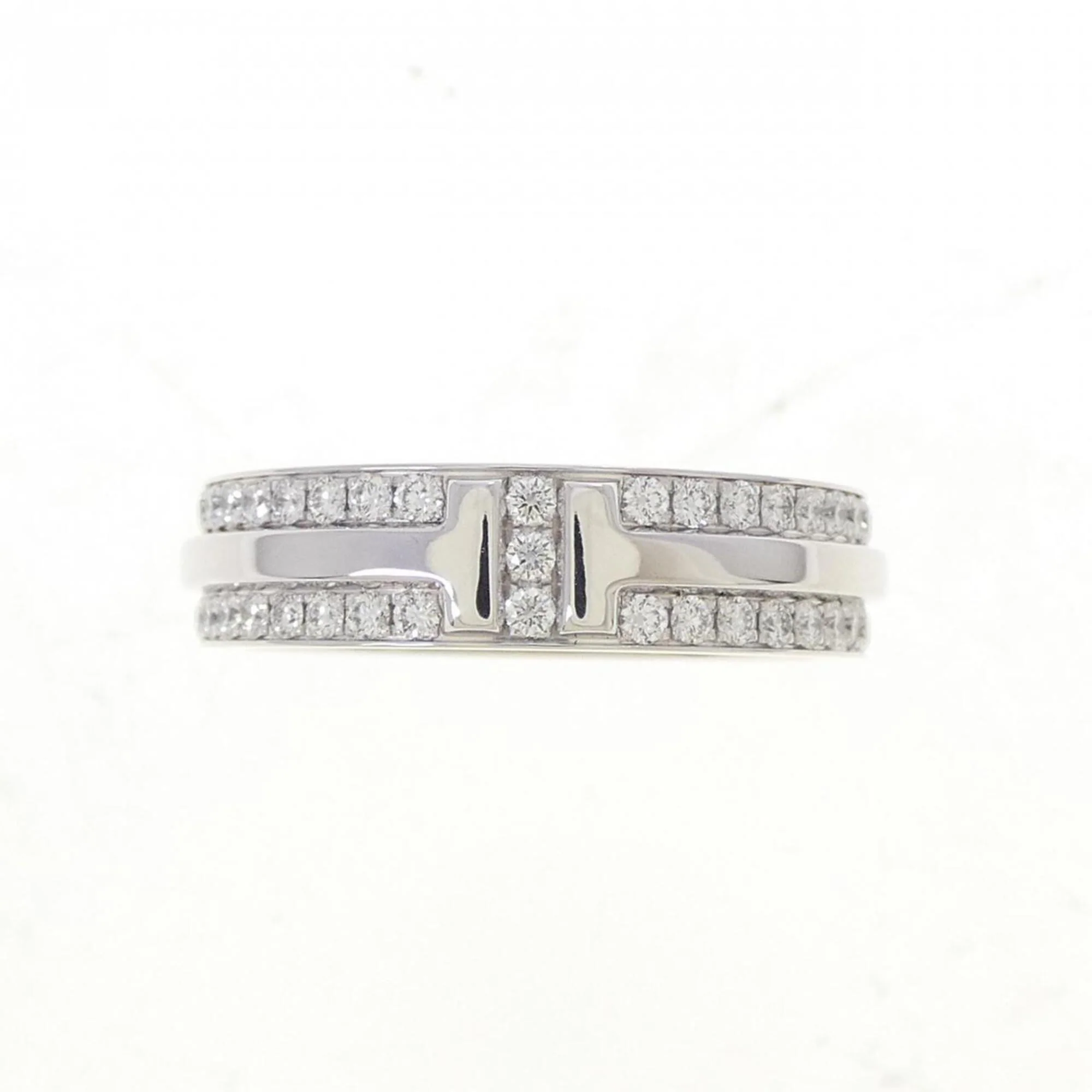 Narrow Ring 18K White Gold With Diamond - Image 2