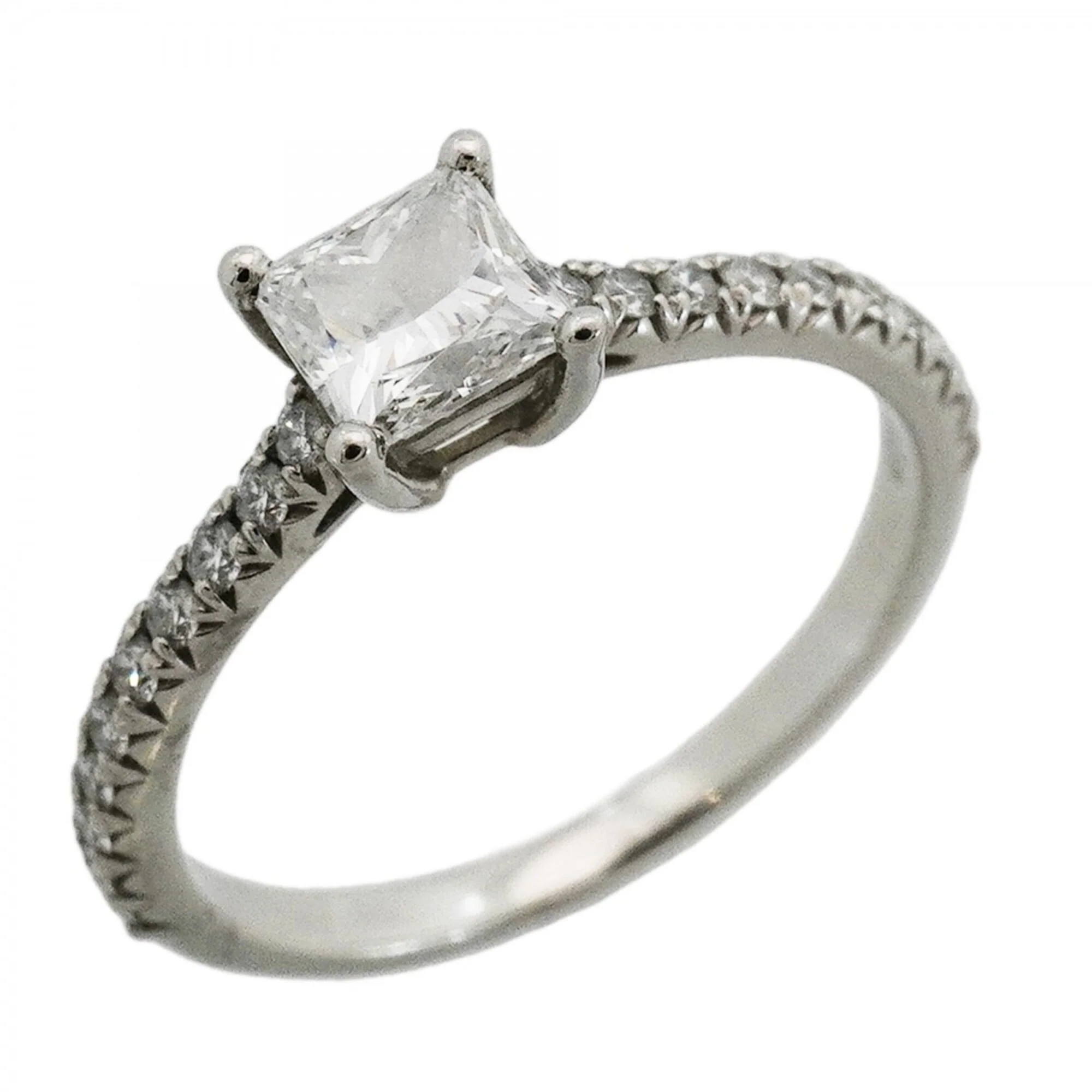 Novo Square Cut Ring Platinum with Diamond