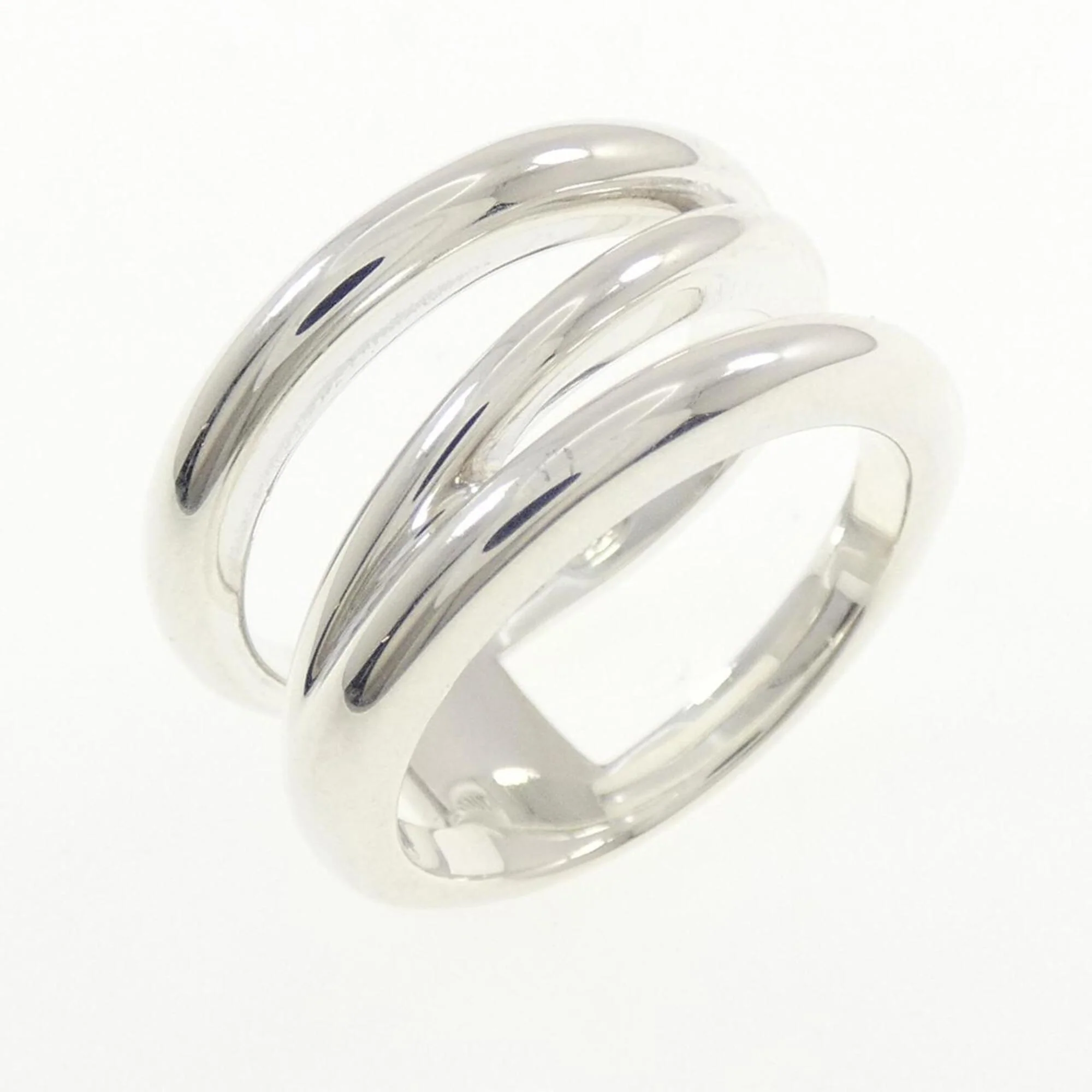 Open Diagonal Ring Sterling Silver