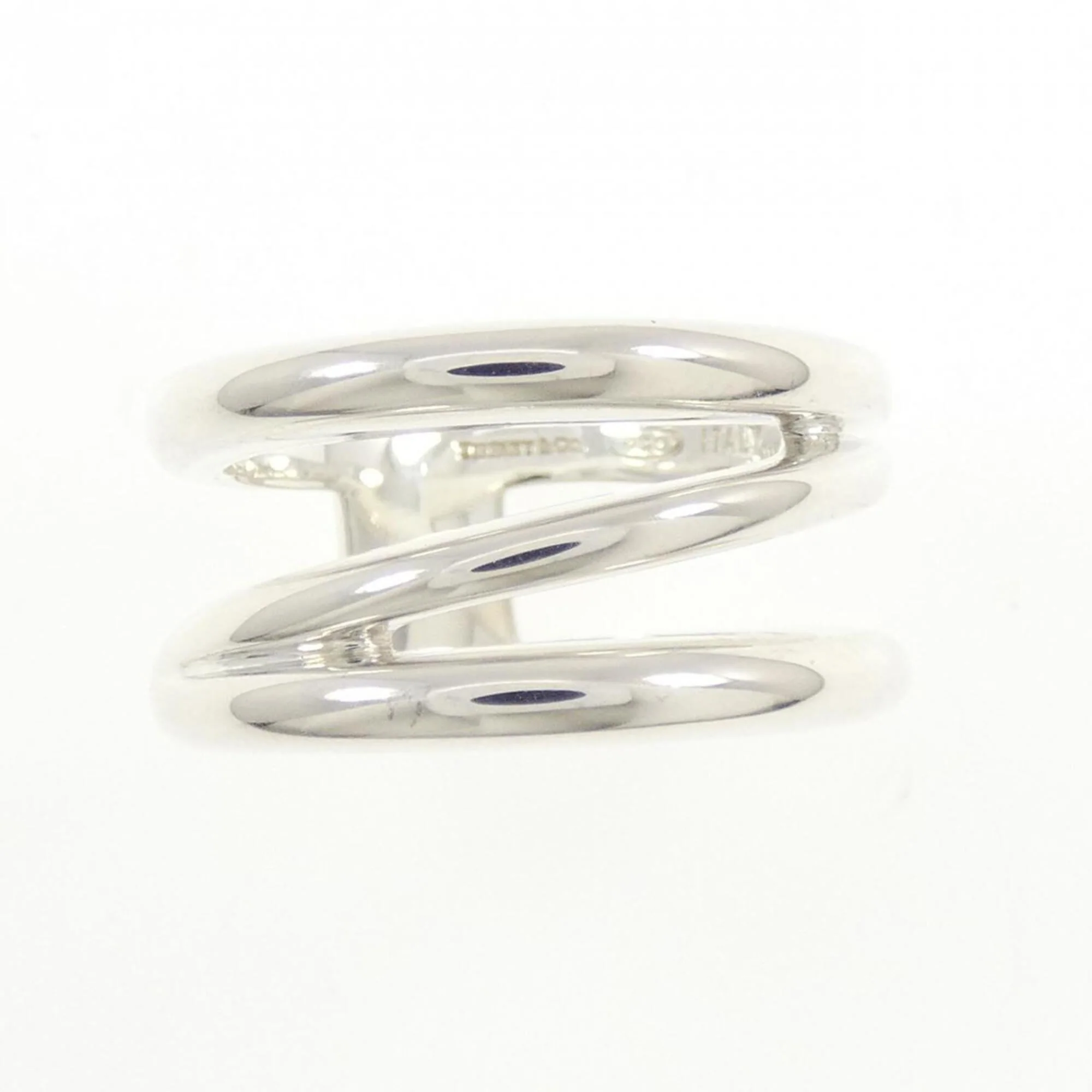 Open Diagonal Ring Sterling Silver - Image 2