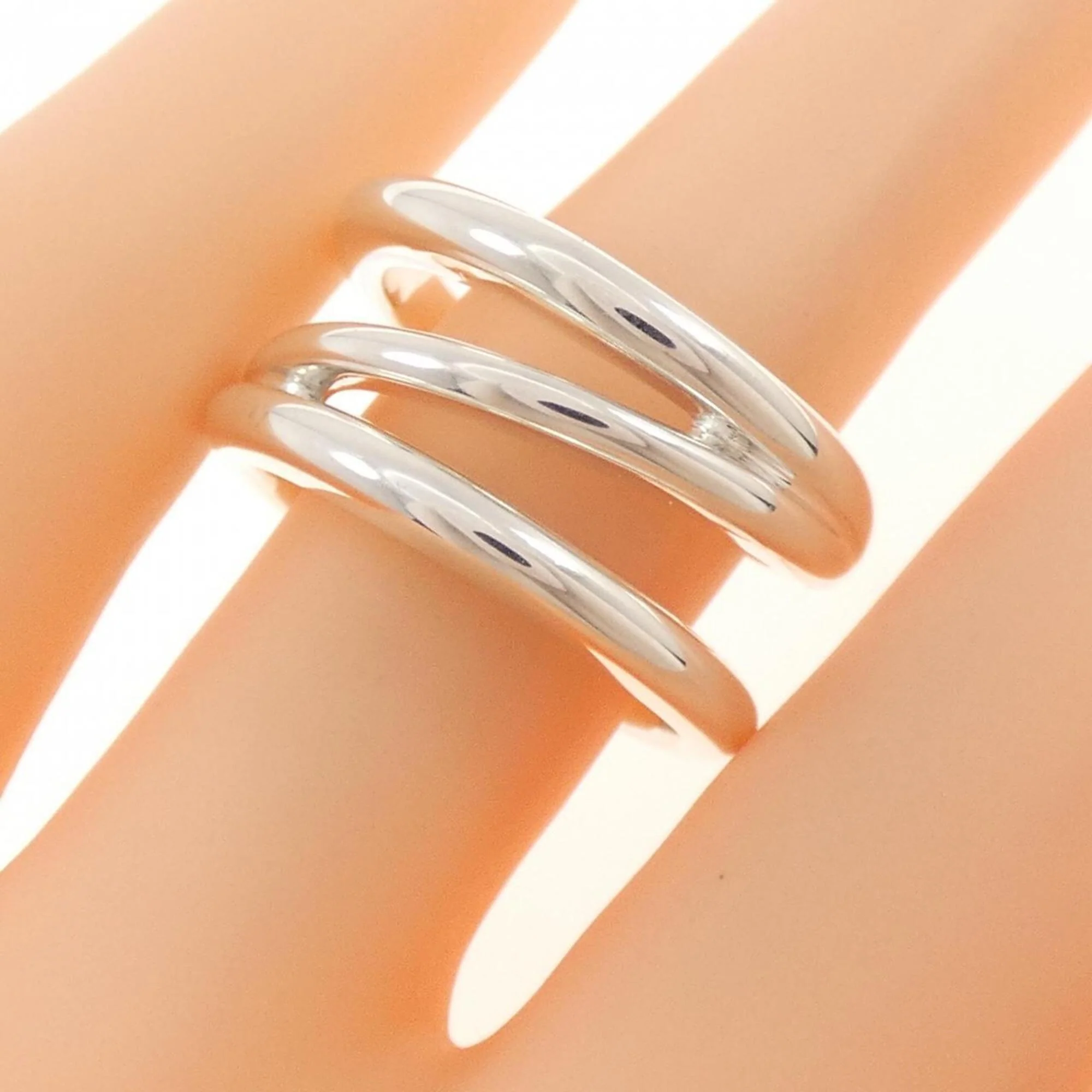 Open Diagonal Ring Sterling Silver - Image 5