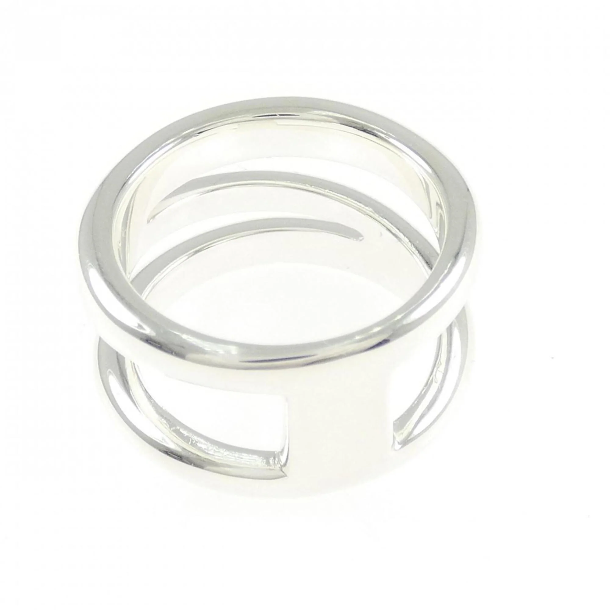 Open Diagonal Ring Sterling Silver - Image 3