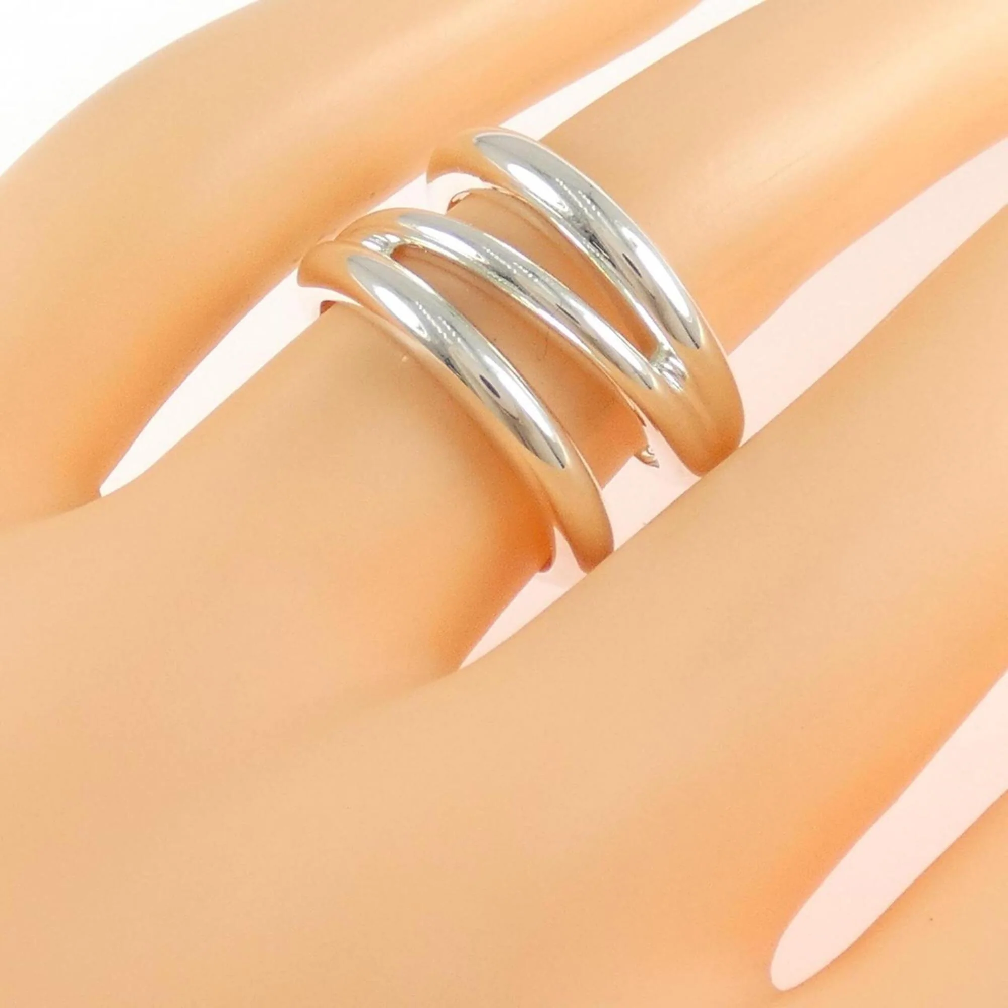 Open Diagonal Ring Sterling Silver - Image 5