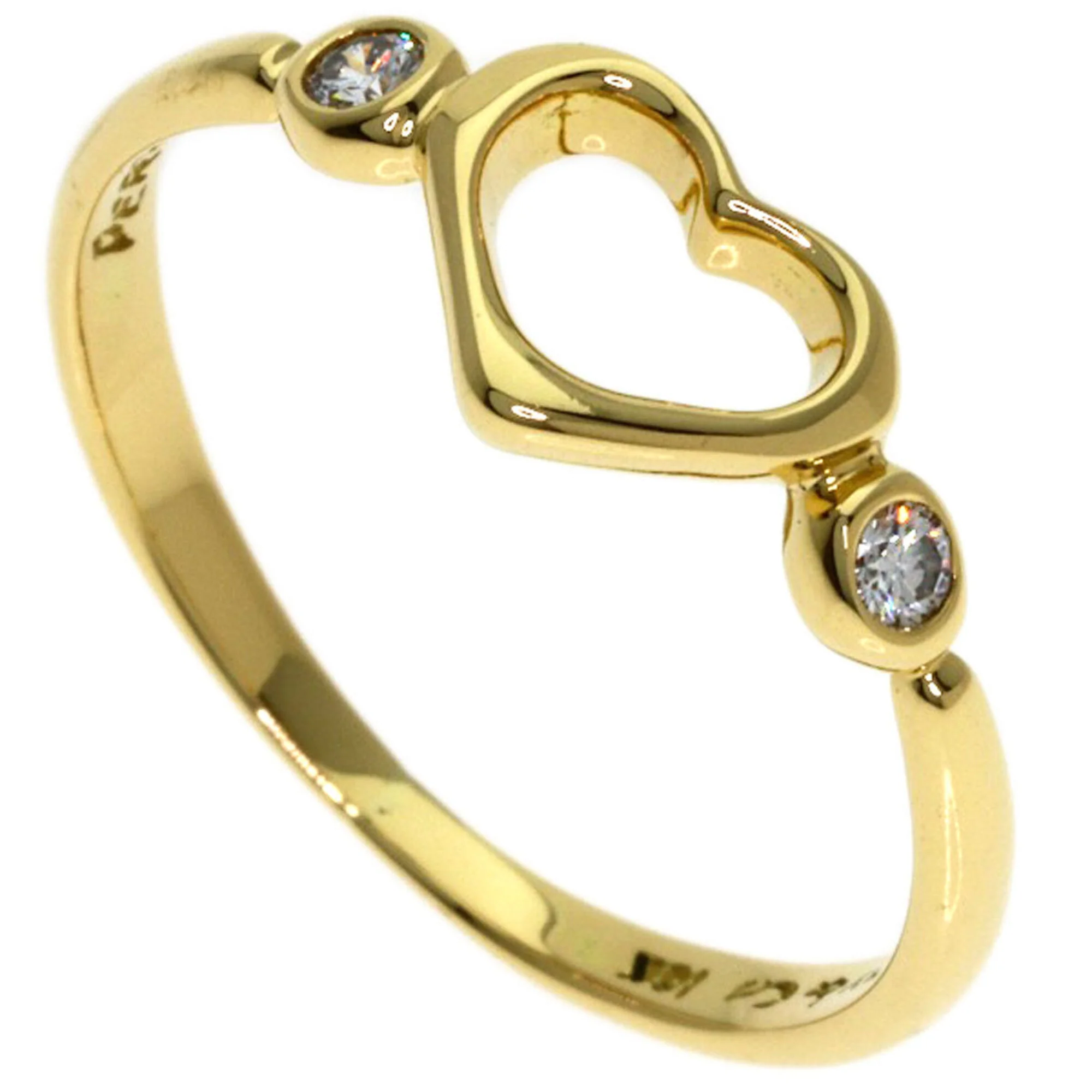 Open Heart Ring 18K Yellow Gold